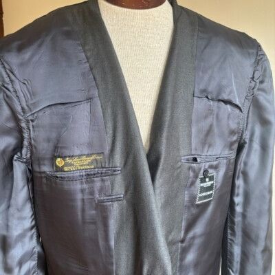 Hickey Freeman Hickey Freeman Loro Piana Wool Charcoal Gray Blazer Suit Jac Size 46R - 11 Thumbnail