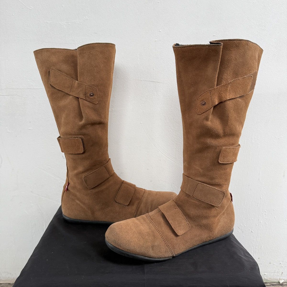 Levi's Vintage Y2K Levi’s Tan Suede Moto Racing Boots Size US 8.5 / IT 38.5 - 3 Thumbnail