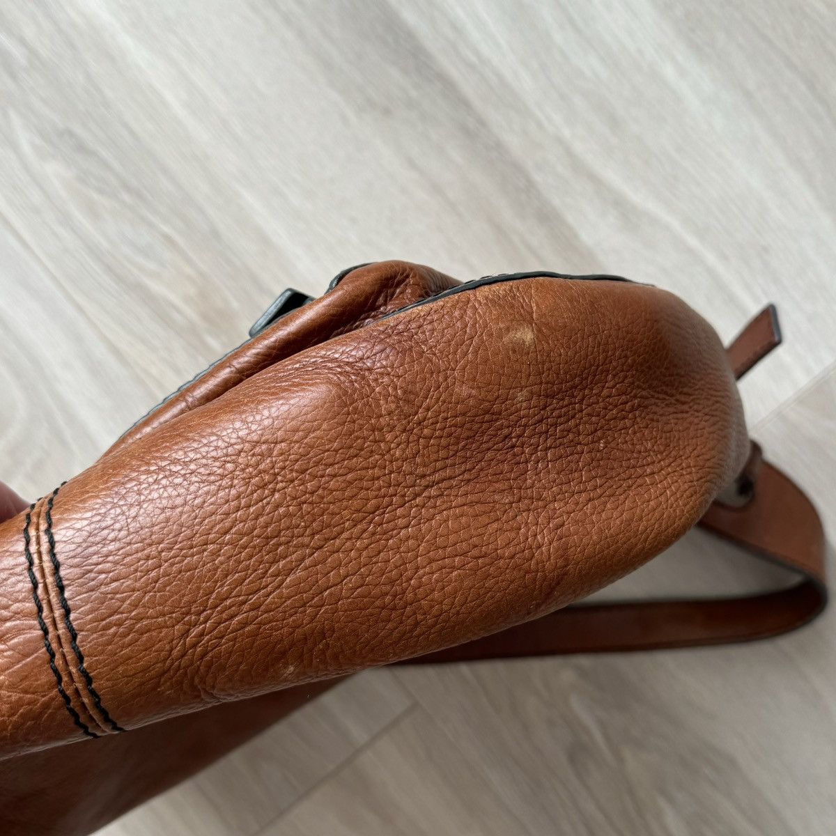 Chloe × Vintage Authentic Vintage Chloé Leather Bag Handbag Brown Size ONE SIZE - 9 Thumbnail