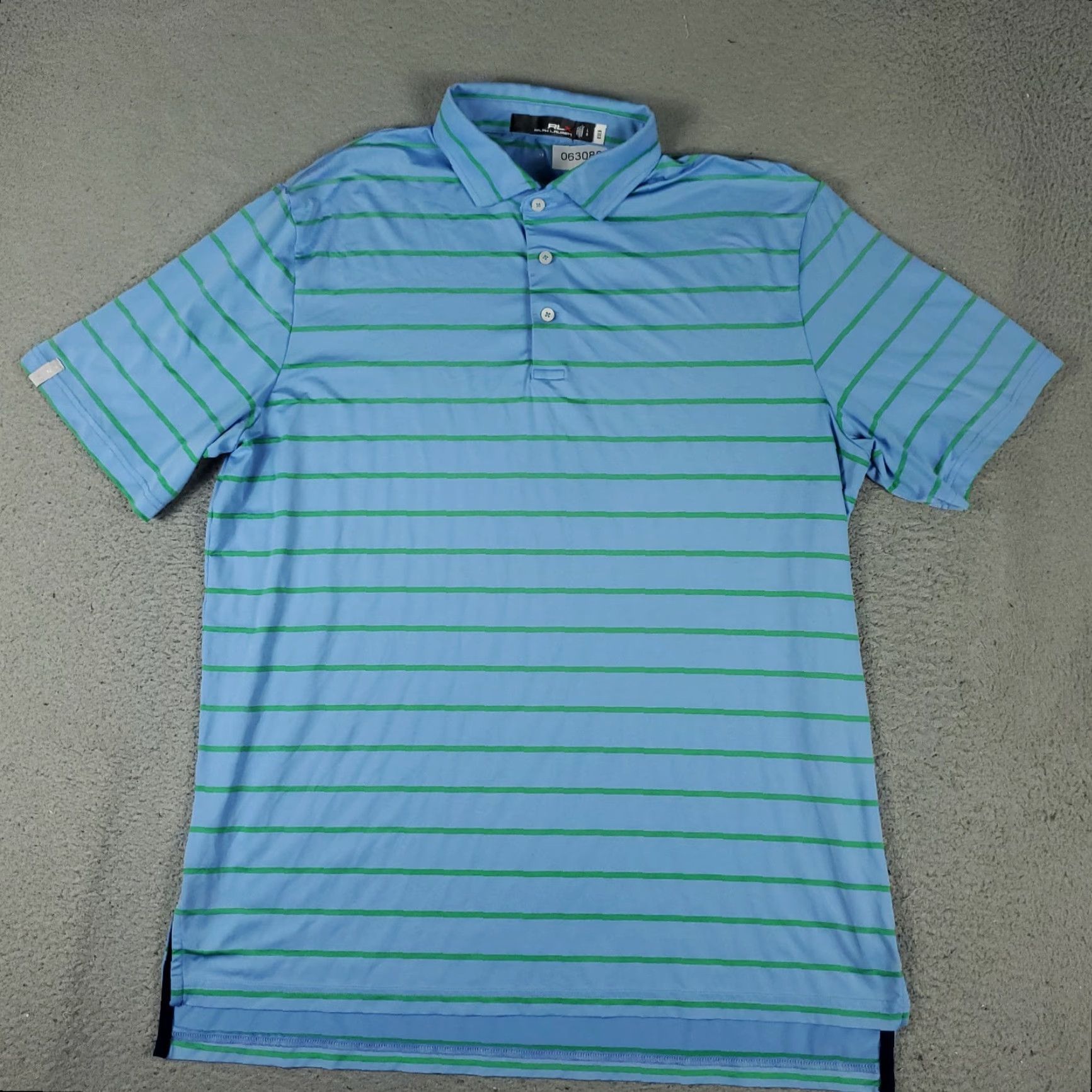 RLX Ralph Lauren RLX Ralph Lauren Polo Shirt Mens Large Blue Striped Golf Casual Short Sleeve Size US L / EU 52-54 / 3 - 2 Thumbnail