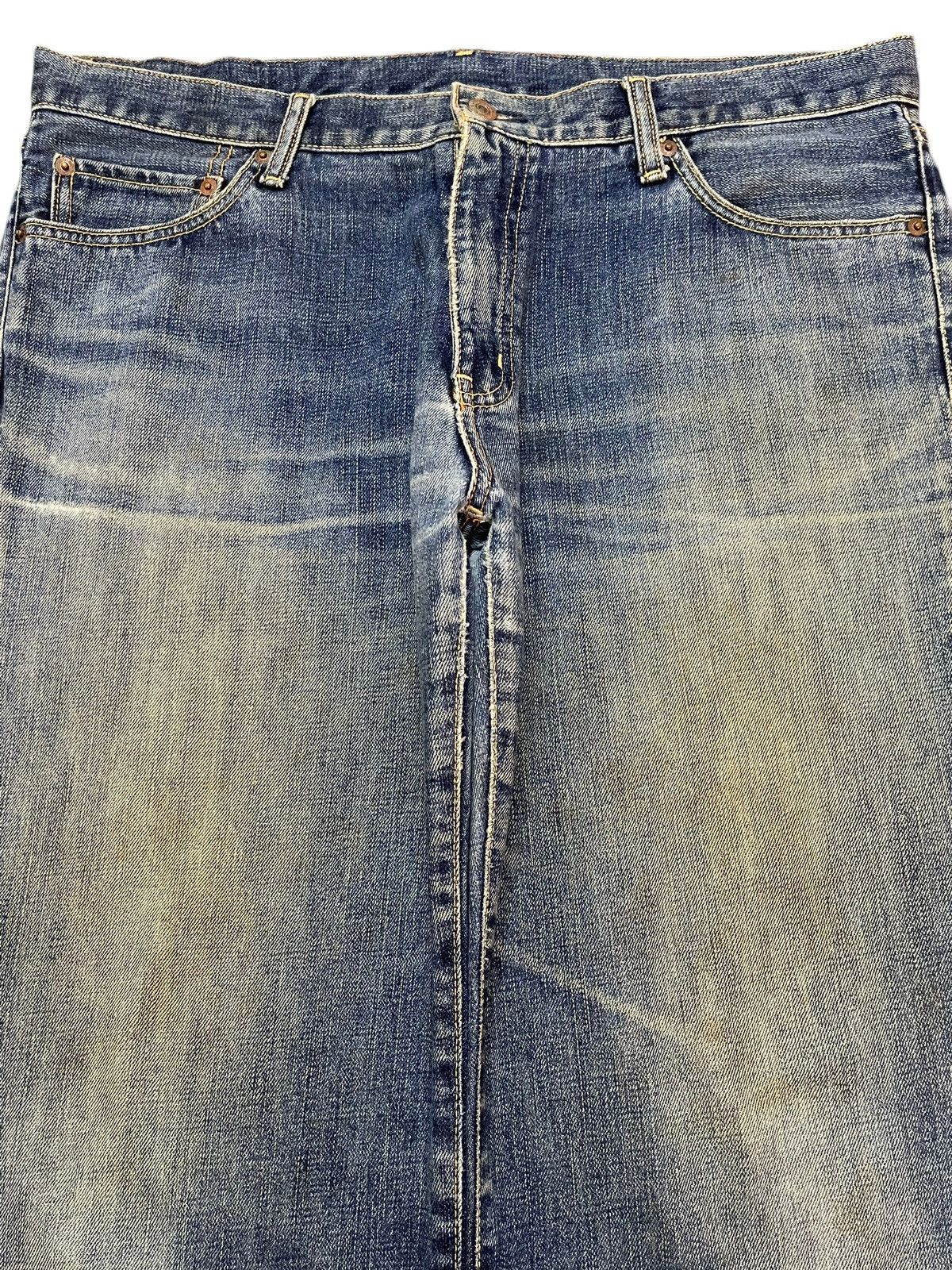 Uniqlo Vintage Y2K Japanese Uniqlo Faded Mud Wash Wide Leg Straight Size US 36 / EU 52 - 3 Thumbnail