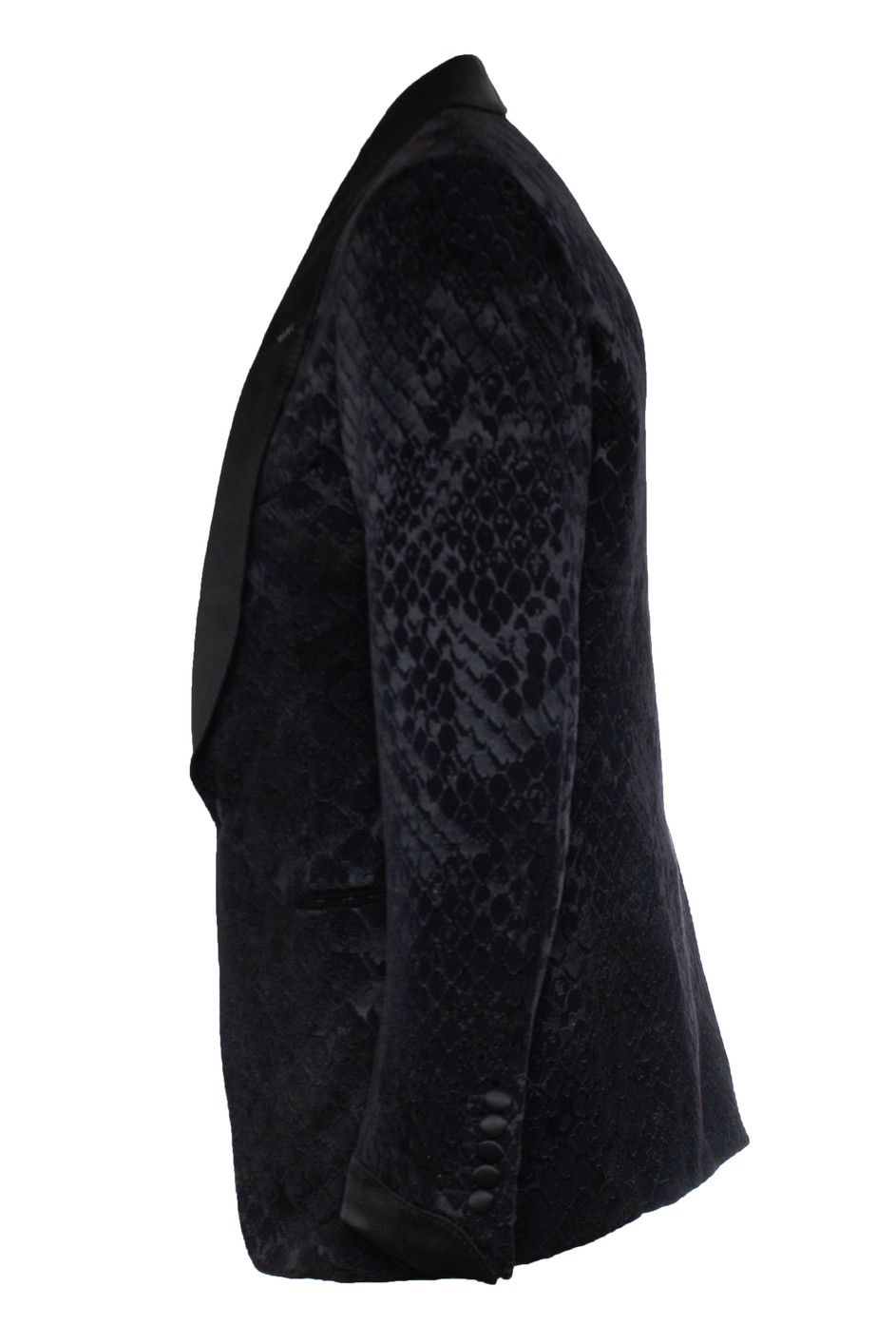 Tom Ford Tom Ford, Shelton jacquard tuxedo jacket in black Size 52R - 4 Thumbnail