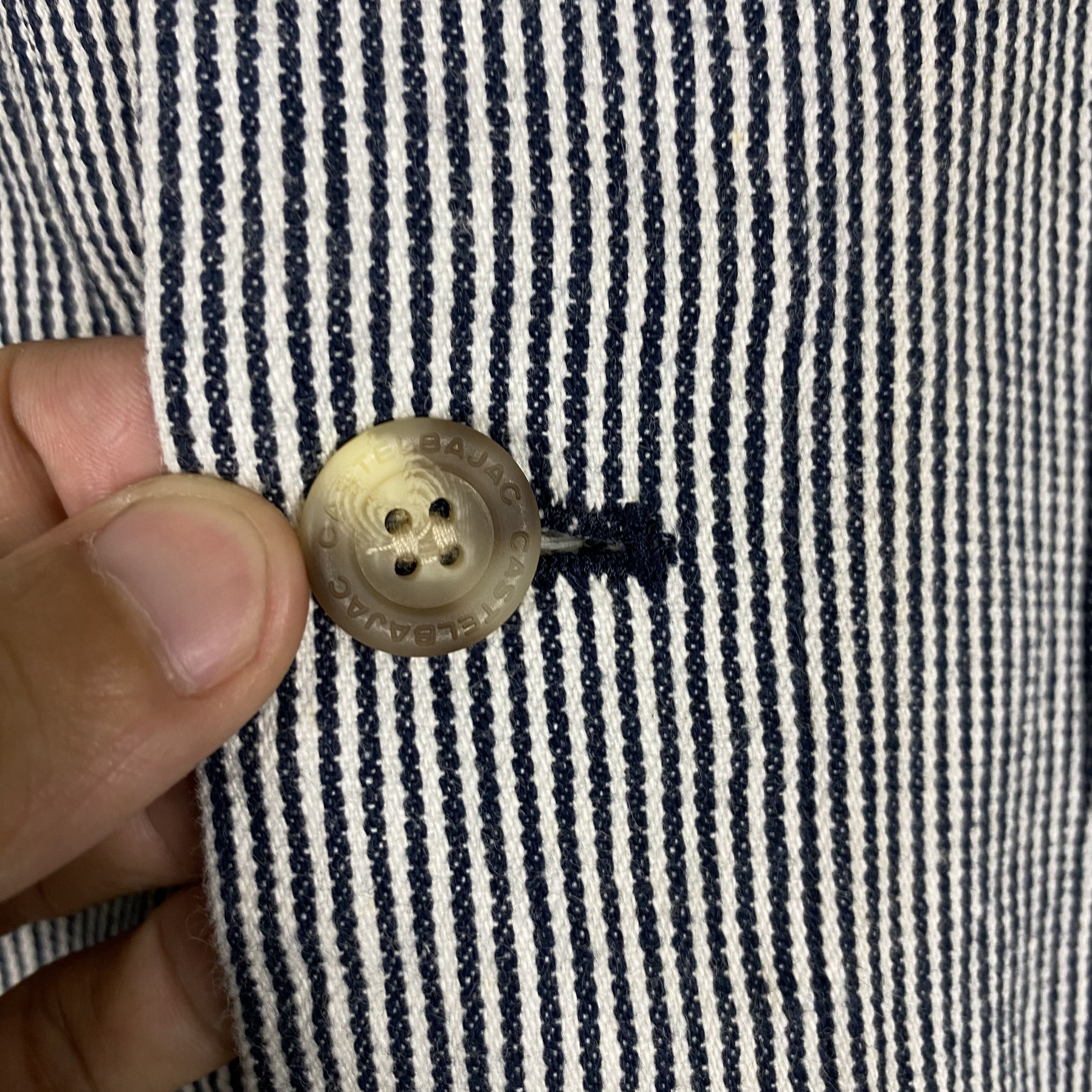 Jean Charles De Castelbajac 💥 CASTELBAJAC JEAN HICKORY STRIPED JACKET BUTTON Size US L / EU 52-54 / 3 - 10 Thumbnail