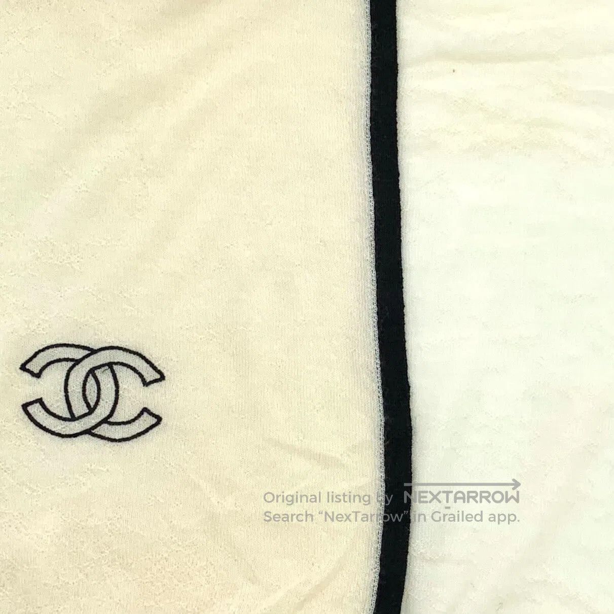 Chanel Chanel Beige double C embroidery cashmere scarf| Size ONE SIZE - 7 Thumbnail