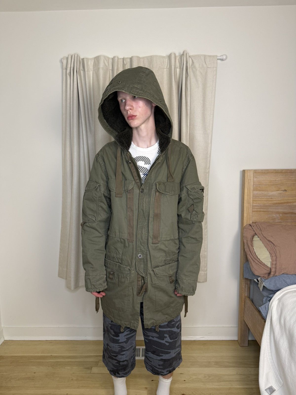 Gap Vintage Gap Cold Weather Military Parka Helmut Lang Green Size US L / EU 52-54 / 3 - 2 Thumbnail