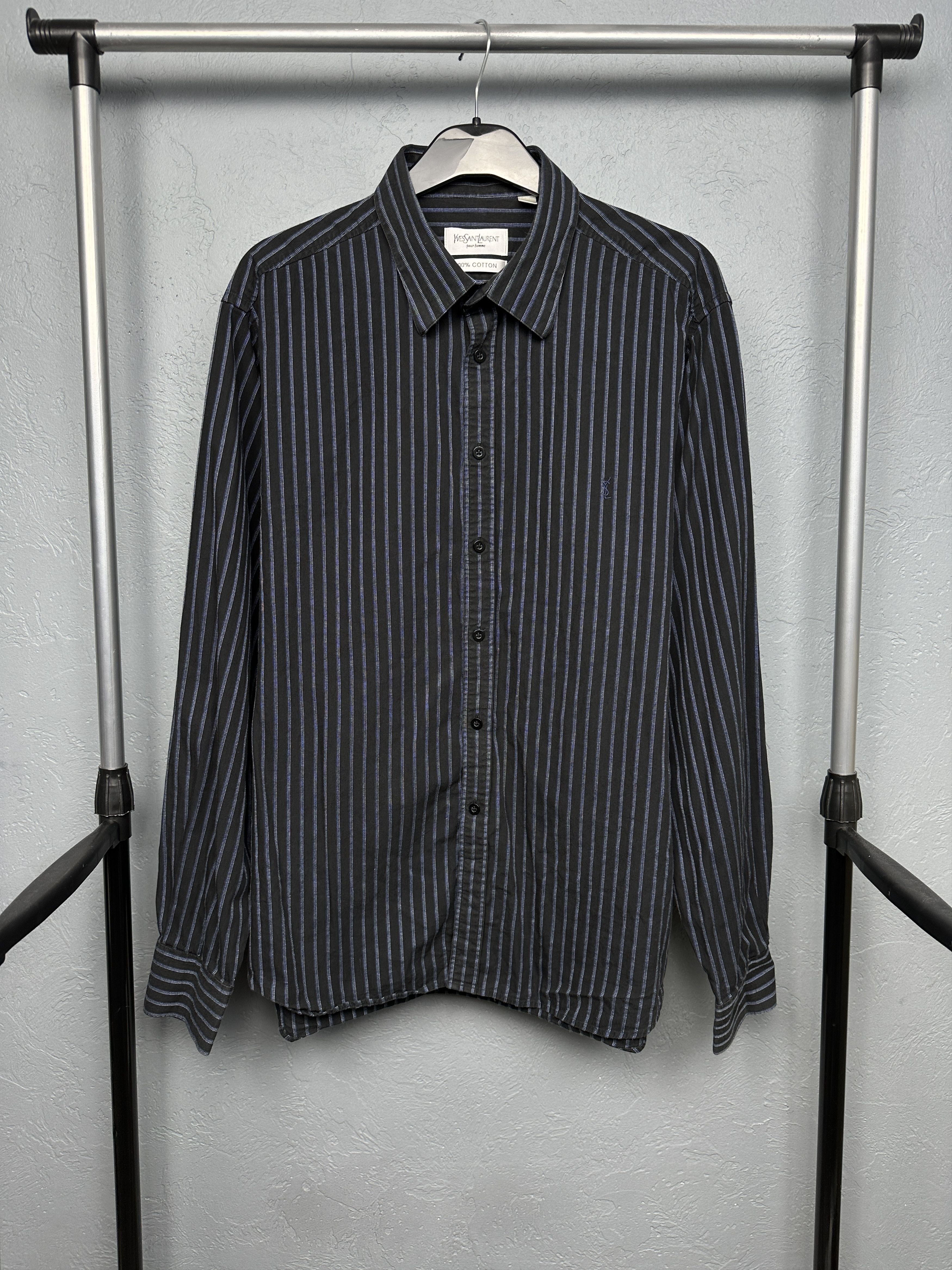 Yves Saint Laurent Yves Saint Laurent YSL Mens Long Sleeve Shirt Size US XL / EU 56 / 4 - 1 Thumbnail