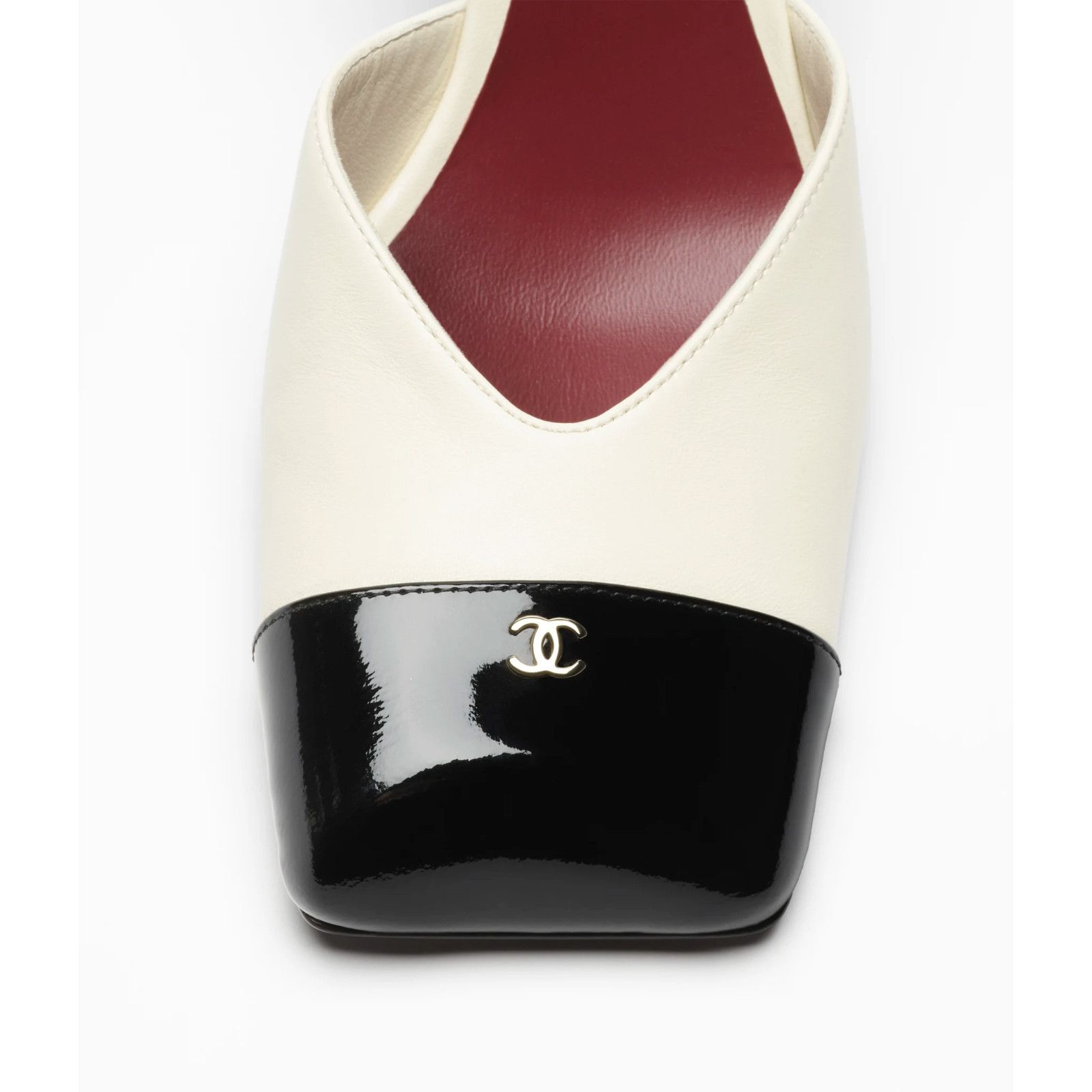 Chanel Chanel 26S Ivory Black Square Toe Slingback Block Heel 40.5 Size US 10.5 / IT 40.5 - 12 Thumbnail