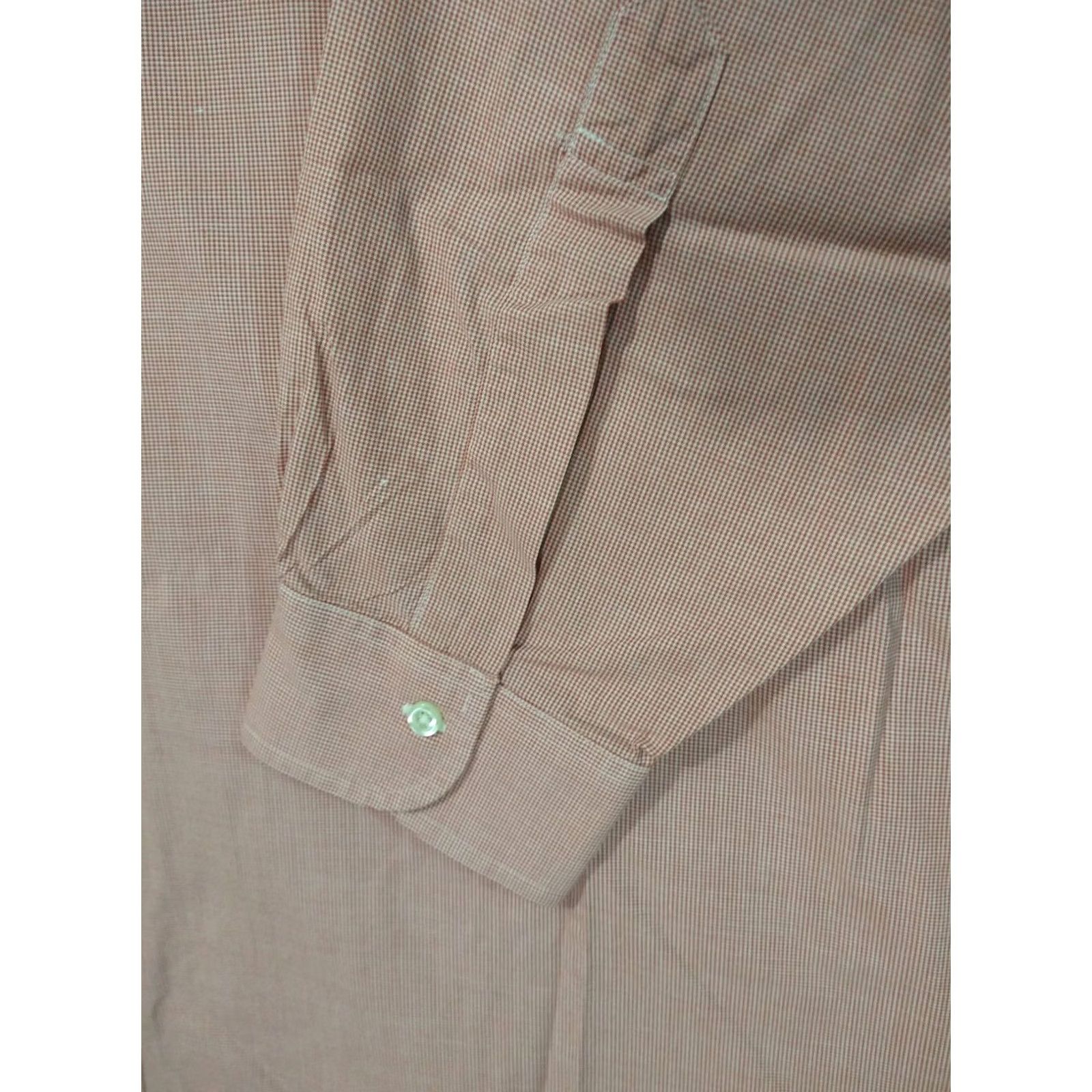 Brooks Brothers Brooks Brothers Shirt Mens 17 33 Orange Micro Houndstooth Long Sleeve Button Collar Down Cuff Chest 50 in Classic Pattern Vintage? No Size US XL / EU 56 / 4 - 3 Thumbnail