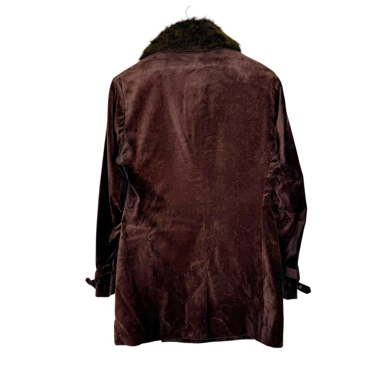 Katharine Hamnett London ☀️HAMNETT DOUBLE BREASTED BUTTON FUT COLLAR COAT JACKET Size M / US 6-8 / IT 42-44 - 9 Thumbnail