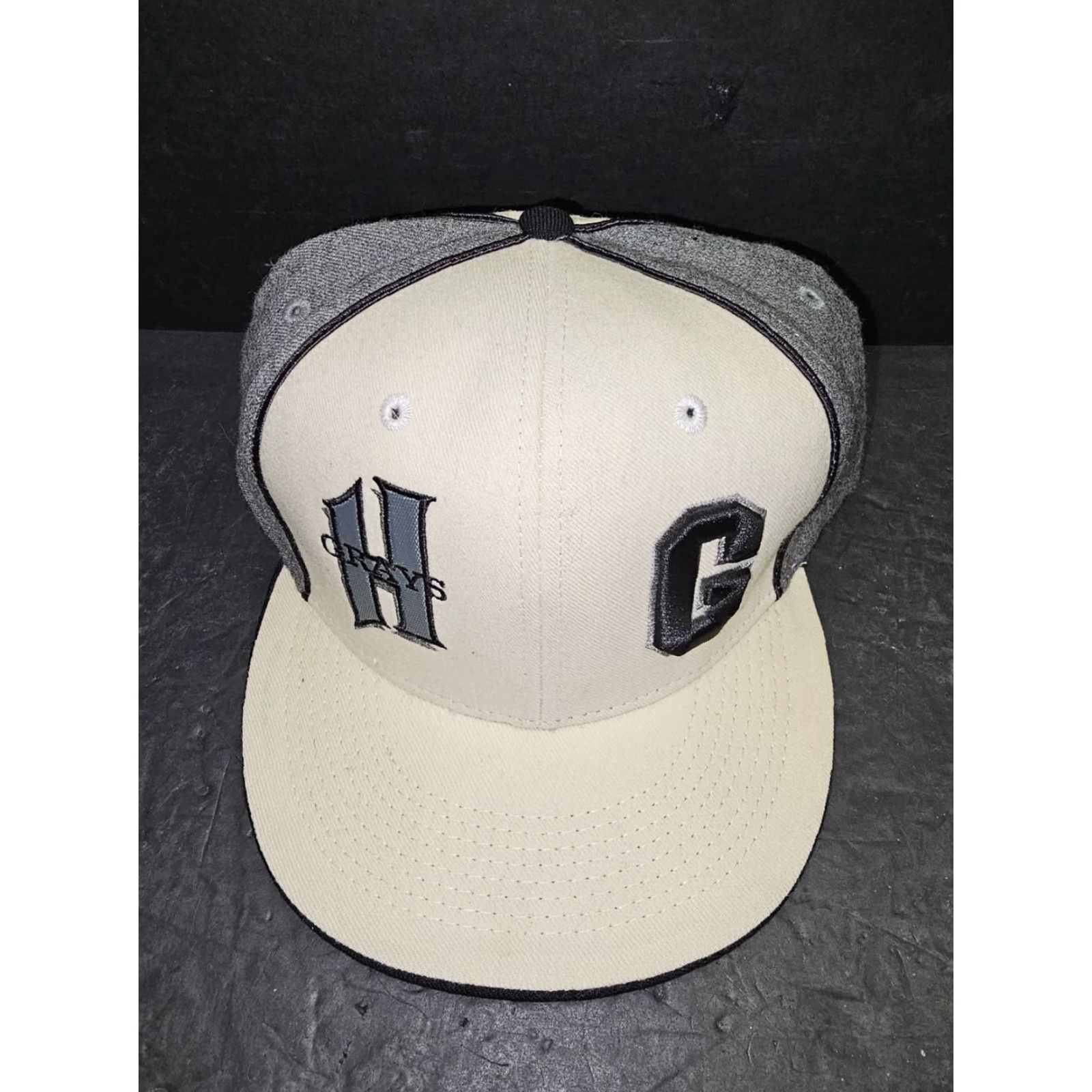Vintage VINTAGE Headgear Homestead Grays Baseball Cap Hat Black Negro League 100% Wool Sz 8 Size ONE SIZE - 2 Thumbnail