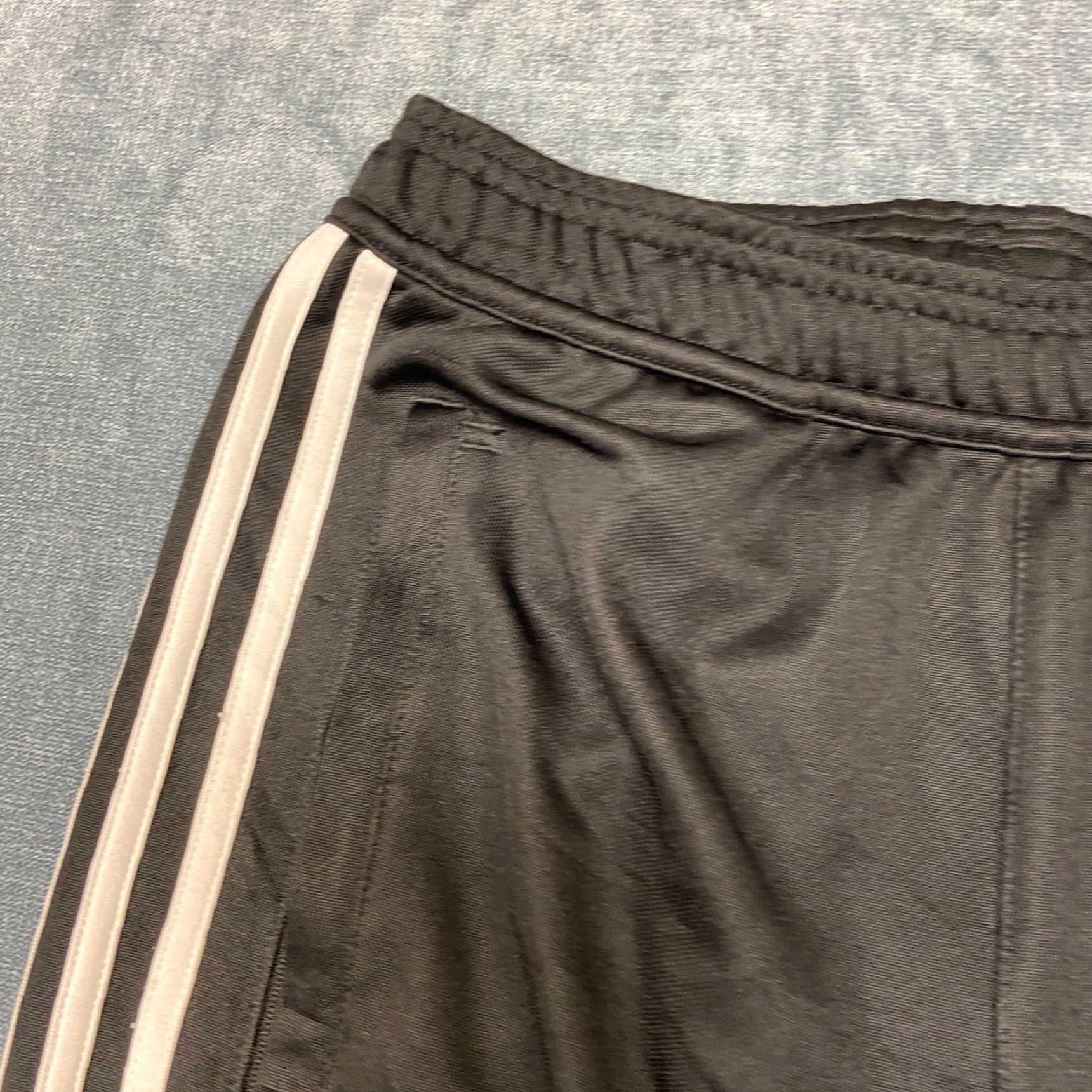 Adidas Adidas Track Pants Mens Small Black Stripes Ankle Zip Skinny Leg Performance Pockets Gym & Training Running & Jogging Walking Size US 29 - 5 Thumbnail