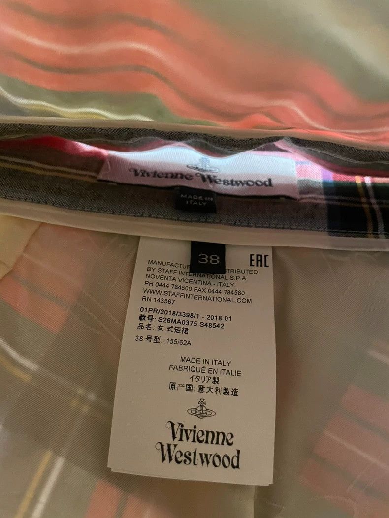 Vivienne Westwood English pattern irregular short skirt