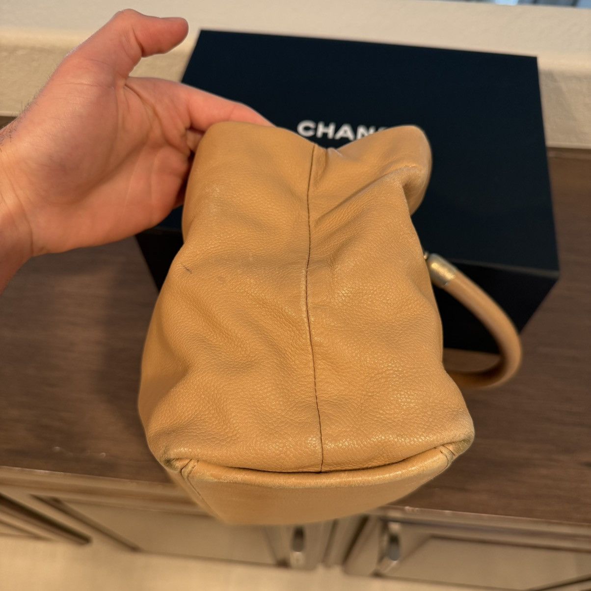 Chanel CHANEL Shopper Tote Bag Beige Grained Calfskin Handbag w/Box Size ONE SIZE - 7 Thumbnail