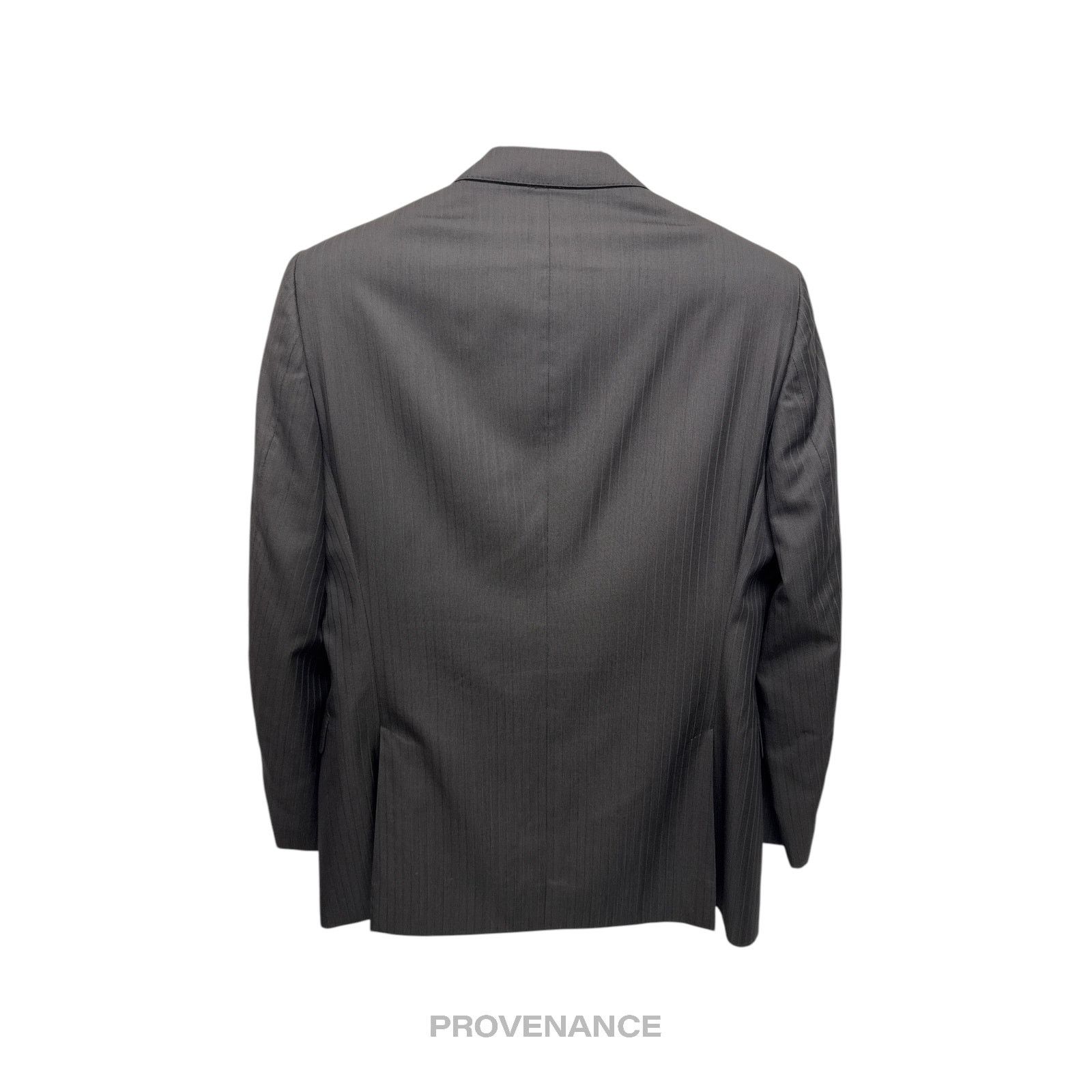 Gucci 🔴 Gucci Jacket Coat Blazer - Shadow Stripe Peak 50R 40R Size 40R - 2 Thumbnail