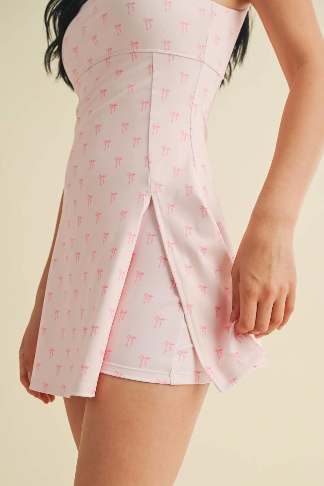 Christian Kimber Bow Print A-Line Mini Dress by Kimberly C Size S / US 4 / IT 40 - 8 Thumbnail