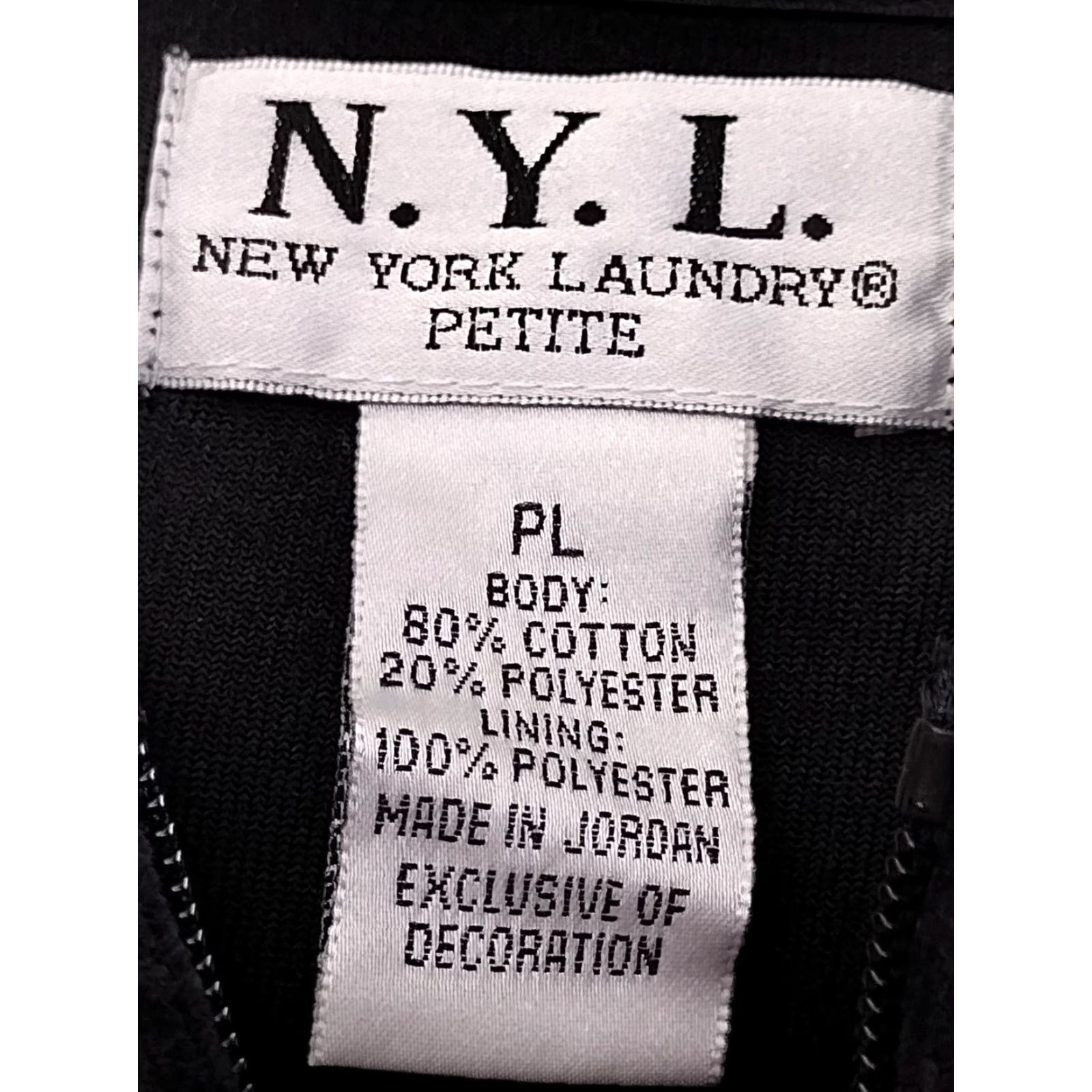 Velour N.Y.L. New York Laundry Velour Full Zip Sweatshirt Women’s Long Sleeve Hoodie PL Black Velour Full Zip Pockets 90s Modern Womens Size L / US 10 / IT 46 - 4 Thumbnail