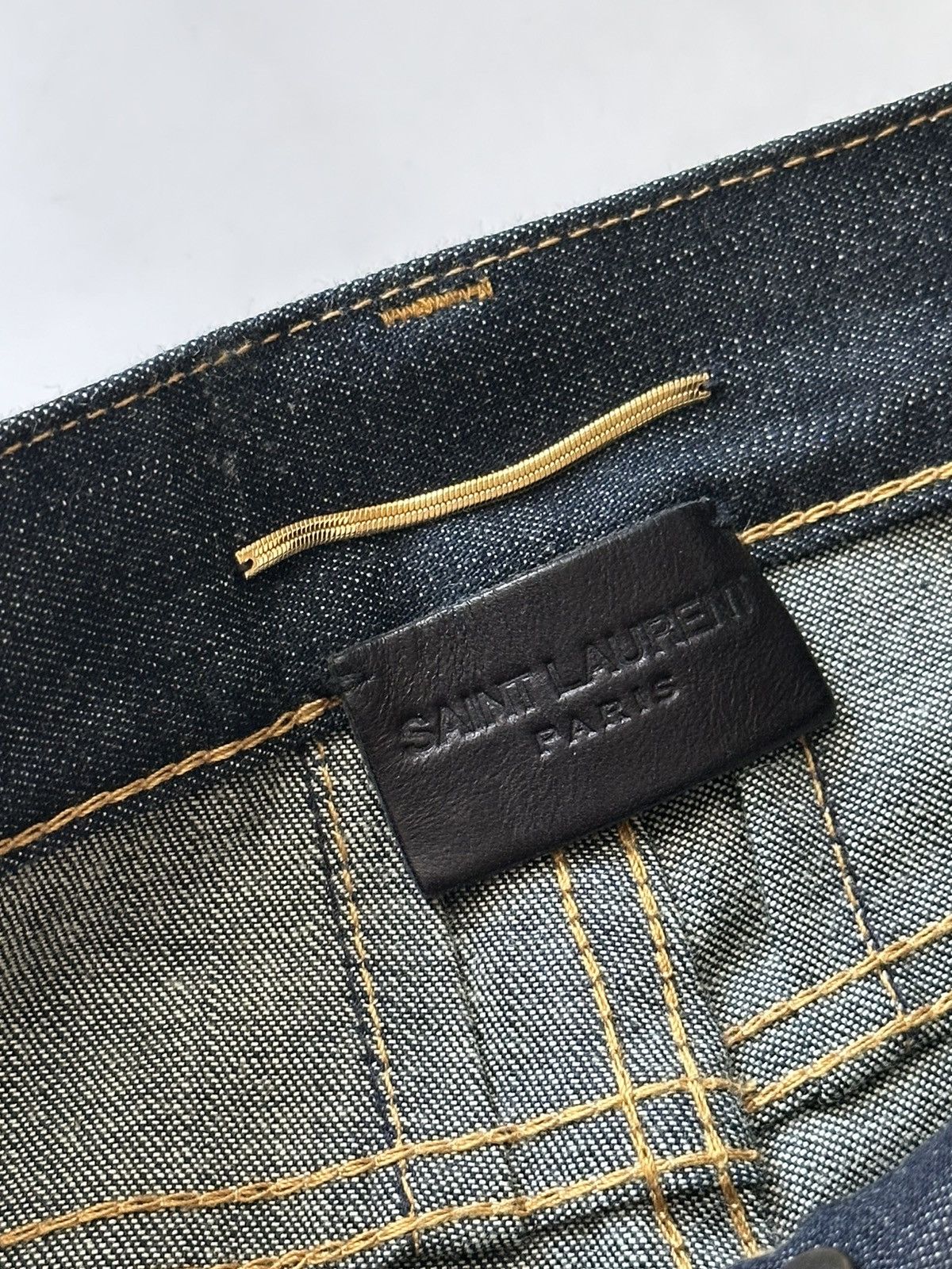 Saint Laurent Paris SAINT LAURENT Hedi Slimane SS 2013 D01 Raw Blue Denim Jeans Size US 28 / EU 44 - 11 Thumbnail