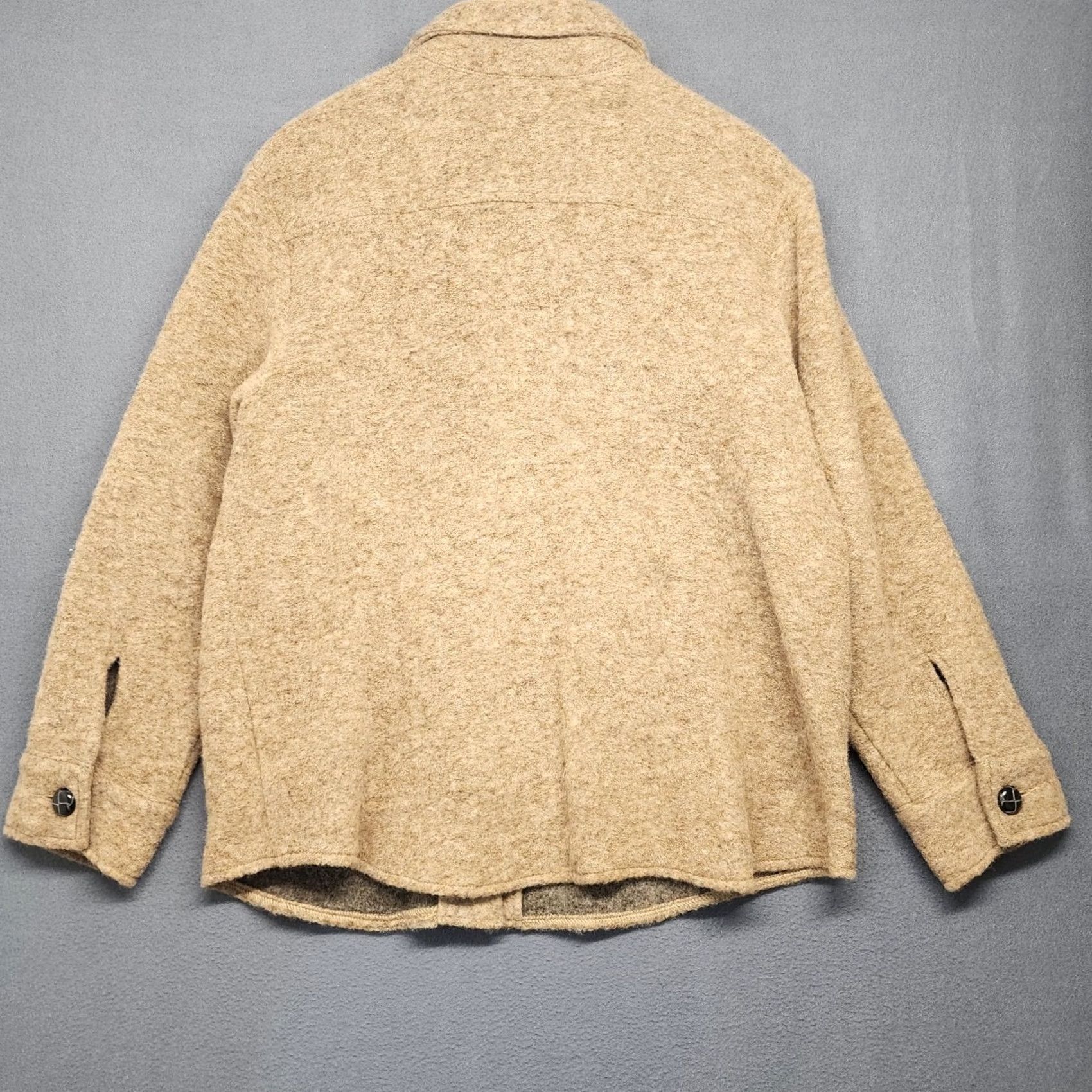 Vintage Karen Kane Womens Cardigan Sweater XL Petite Wool Blend Tan USA Size XL / US 12-14 / IT 48-50 - 2 Thumbnail