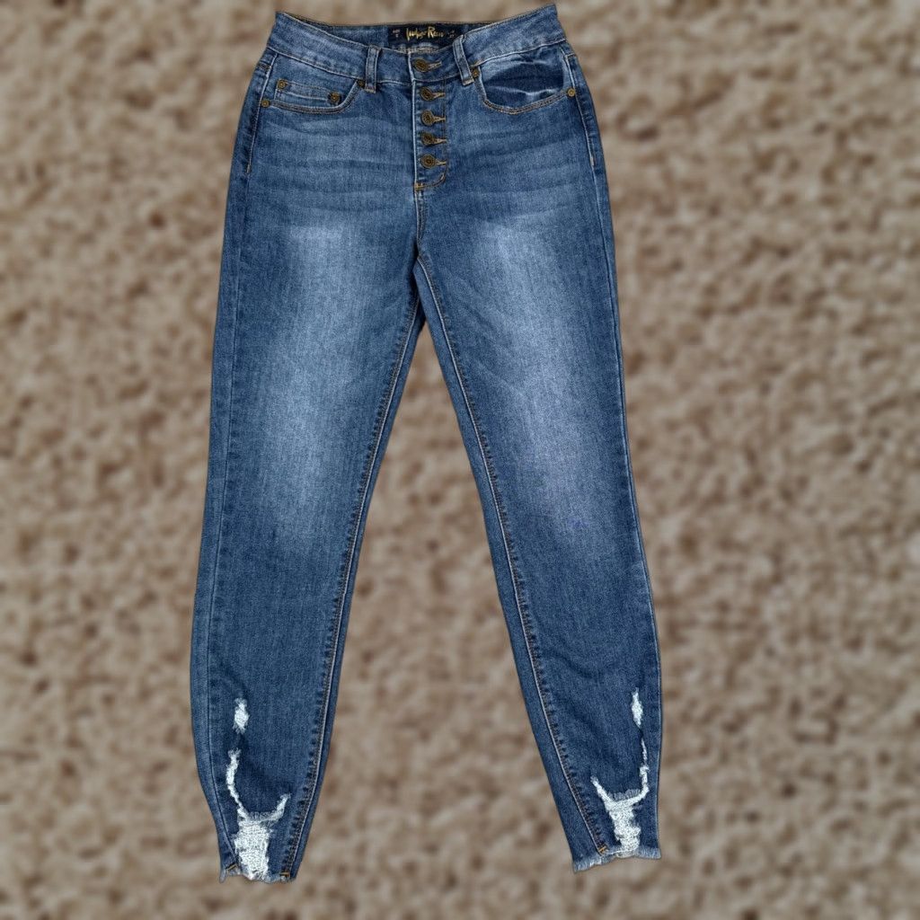 INDIGO REIN Jeans Womens Skinny Denim Juniors 26x27 Mid Rise