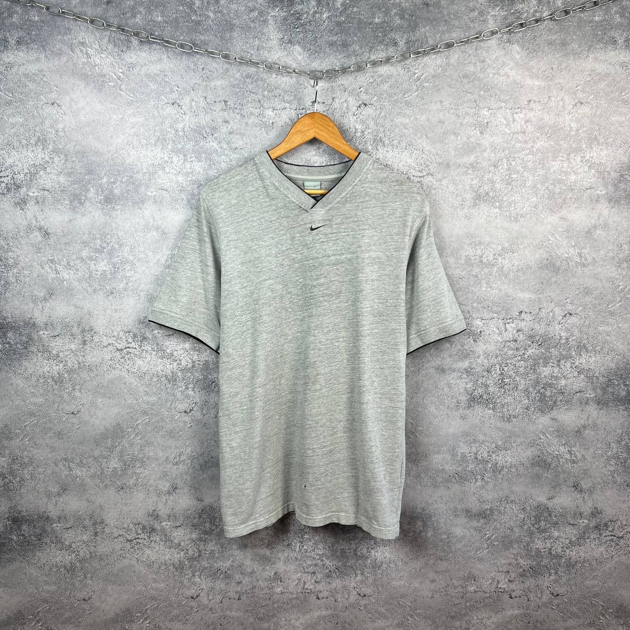 Nike Nike Central Logo V-Neck Vintage Tee Size US M / EU 48-50 / 2 - 1 Thumbnail
