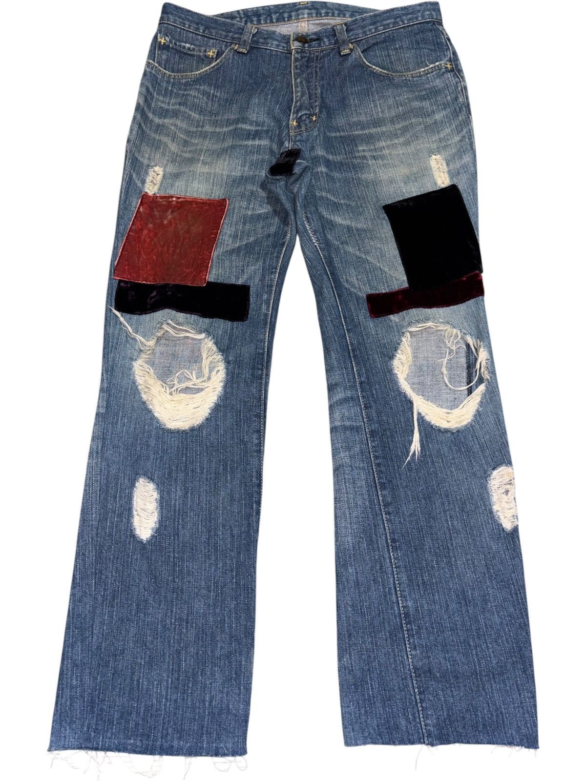 Number (N)ine 32 SS03 Number Nine Kurt Cobain patchwork denim jeans patch Size US 32 / EU 48 - 2 Thumbnail