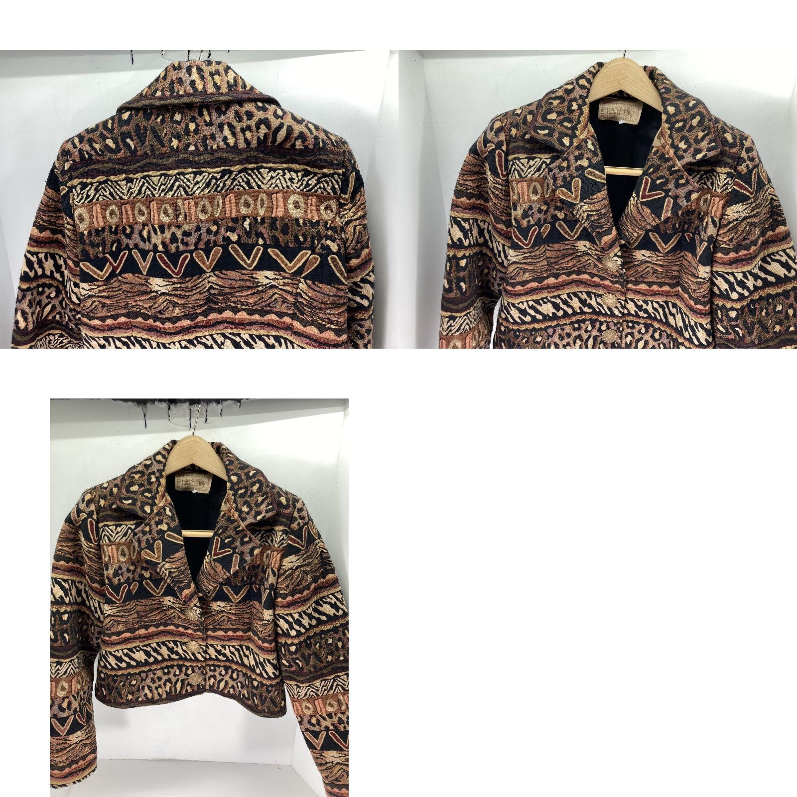 PONY Painted Pony Crop Jacket Women Medium Tapestry Animal Print Button Vintage Jacket Size M / US 6-8 / IT 42-44 - 9 Thumbnail