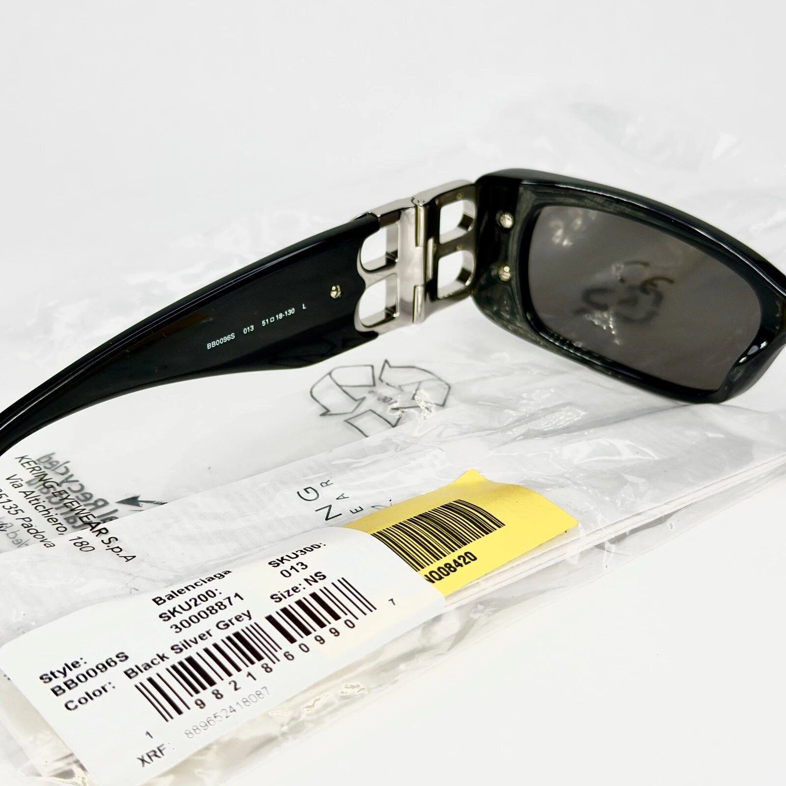 Balenciaga BALENCIAGA DYNASTY 0096 Black 013 Crystal BB Logo BB0096 Size ONE SIZE - 9 Thumbnail