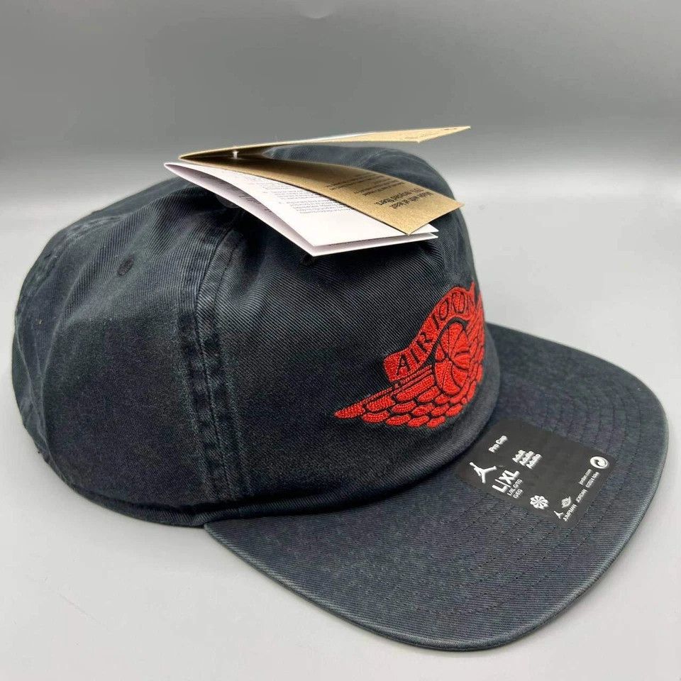 Jordan Brand Air Jordan Wings Hat L-XL Denim Washed Embroidered StrapBack Size ONE SIZE - 4 Thumbnail