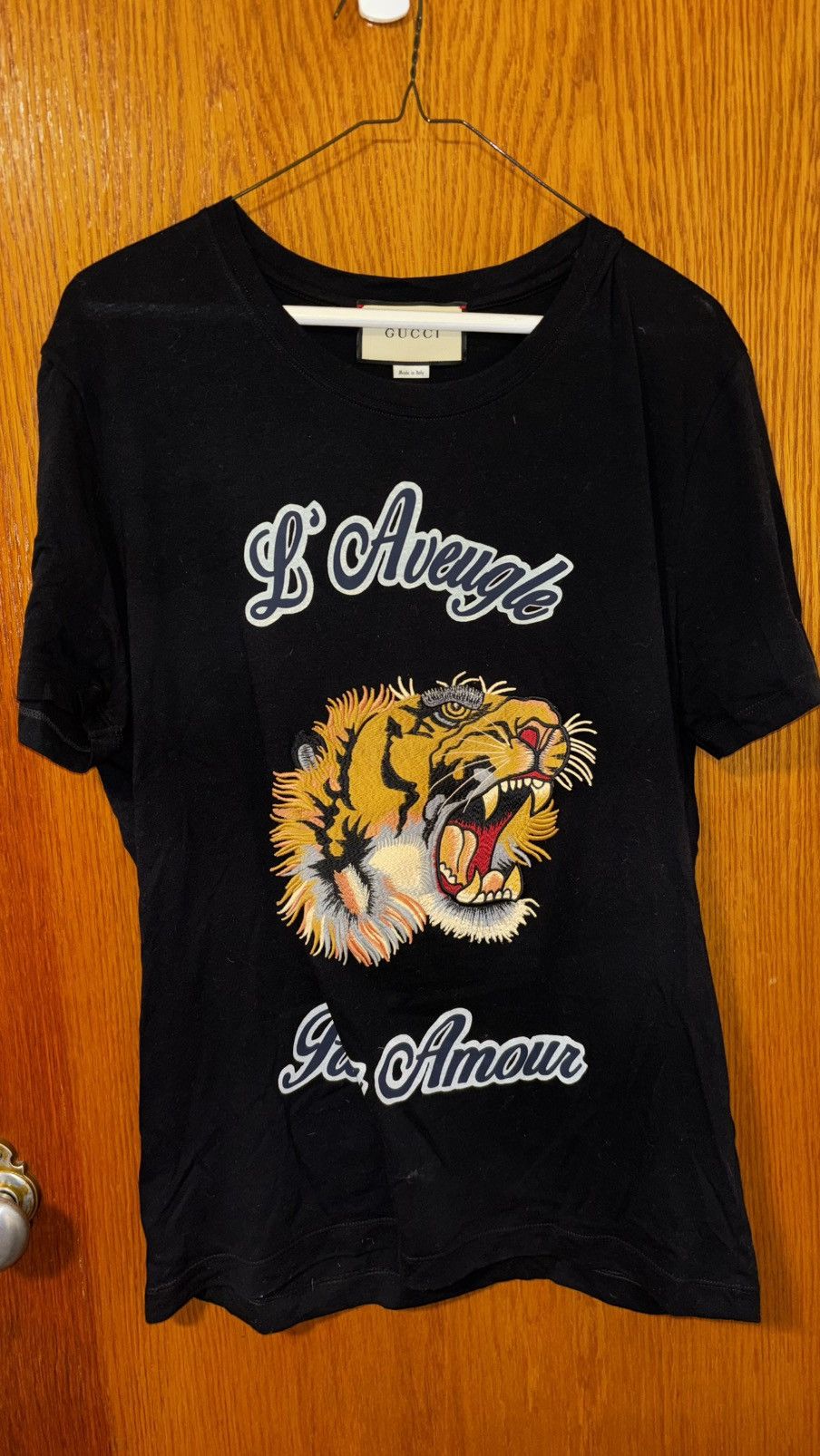 Gucci Black Tiger L‘Aveugle Par Amour T Shirt