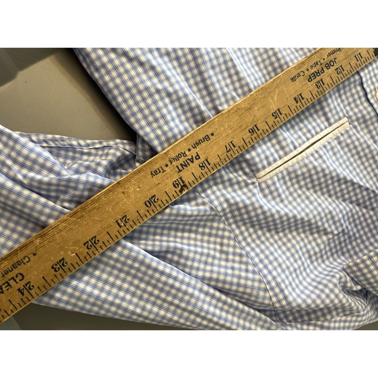 Michael Kors Michael Kors Button-Front Shirt Mens Regular Fit Blue Gingham No Iron Long Sleeve 15.5 Men Size US M / EU 48-50 / 2 - 5 Thumbnail
