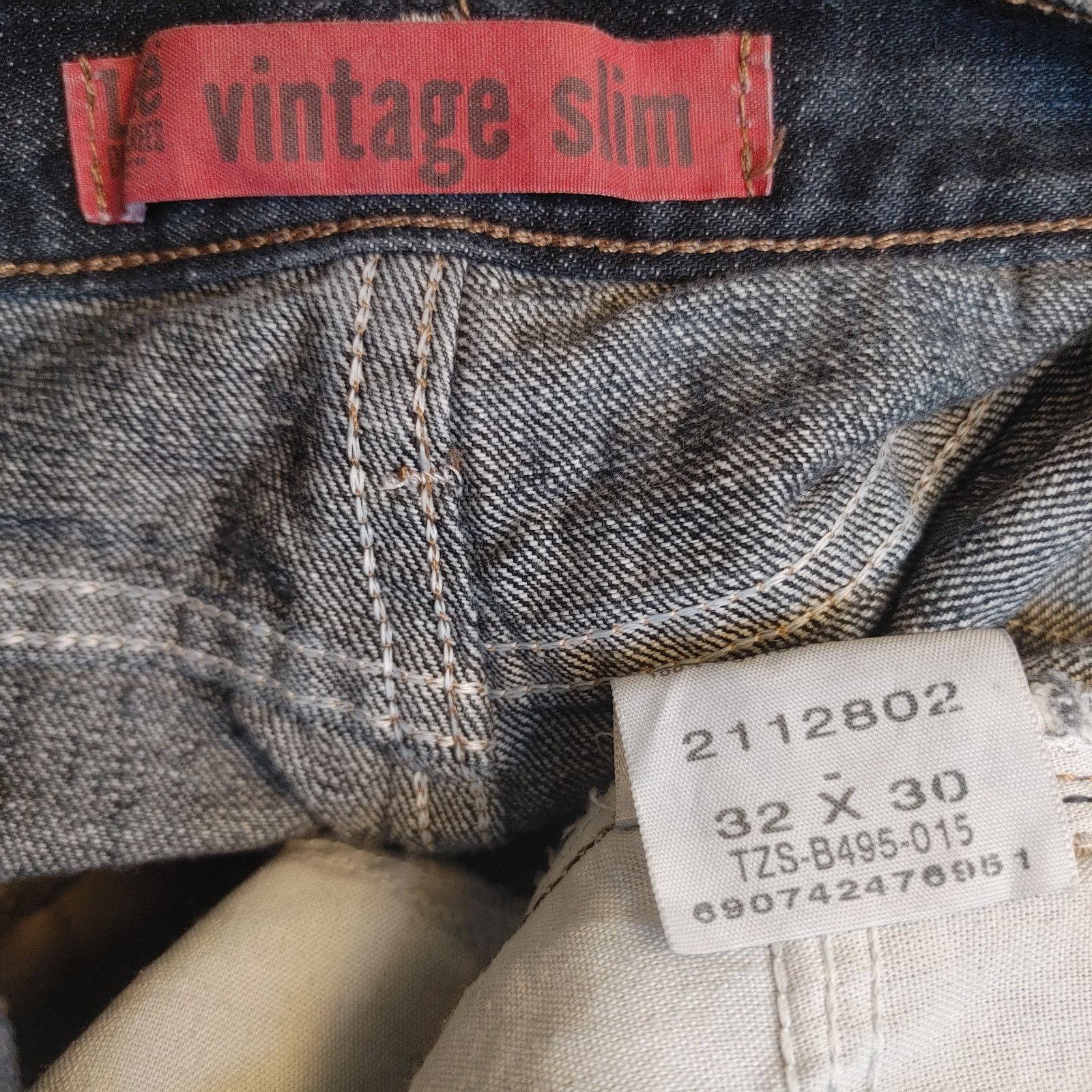 Other Vintage Slim Men's 32x30 Dark Wash Navy Blue Straight Jeans Size US 32 / EU 48 - 4 Thumbnail