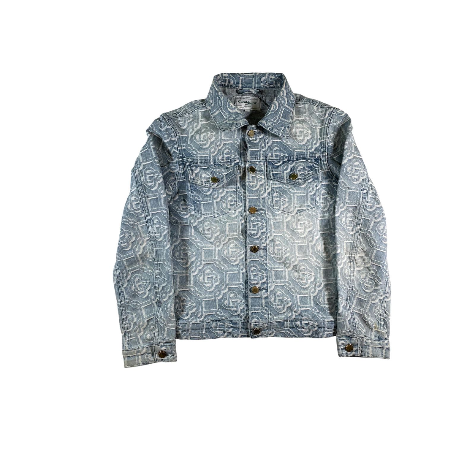 Casablanca Casablanca Oblique All Over Jean Blue Jacket Size US S / EU 44-46 / 1 - 1 Thumbnail