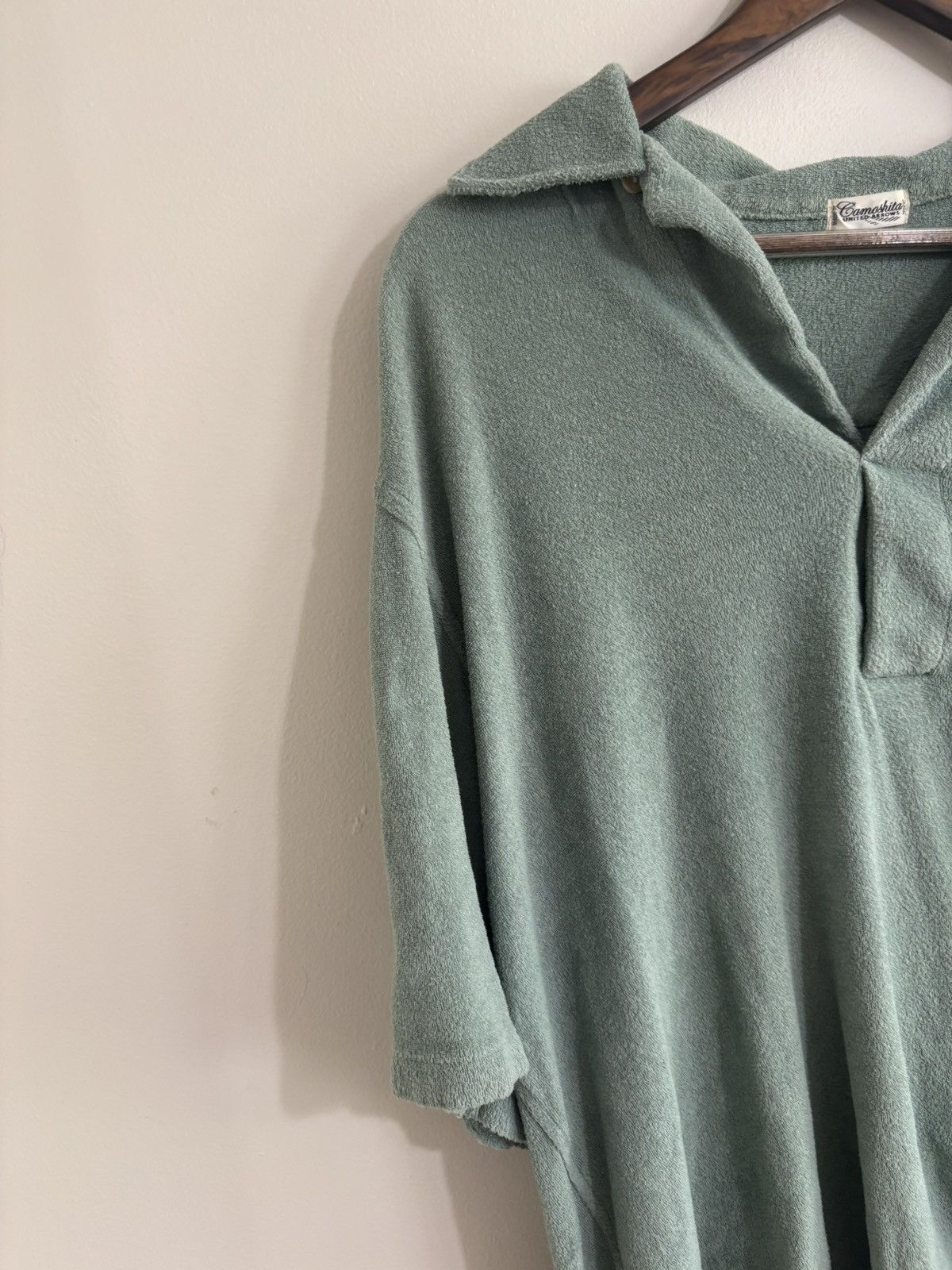 Camoshita Skipper Camp-Collar Cotton Terry Shirt (Green) Size US M / EU 48-50 / 2 - 4 Thumbnail