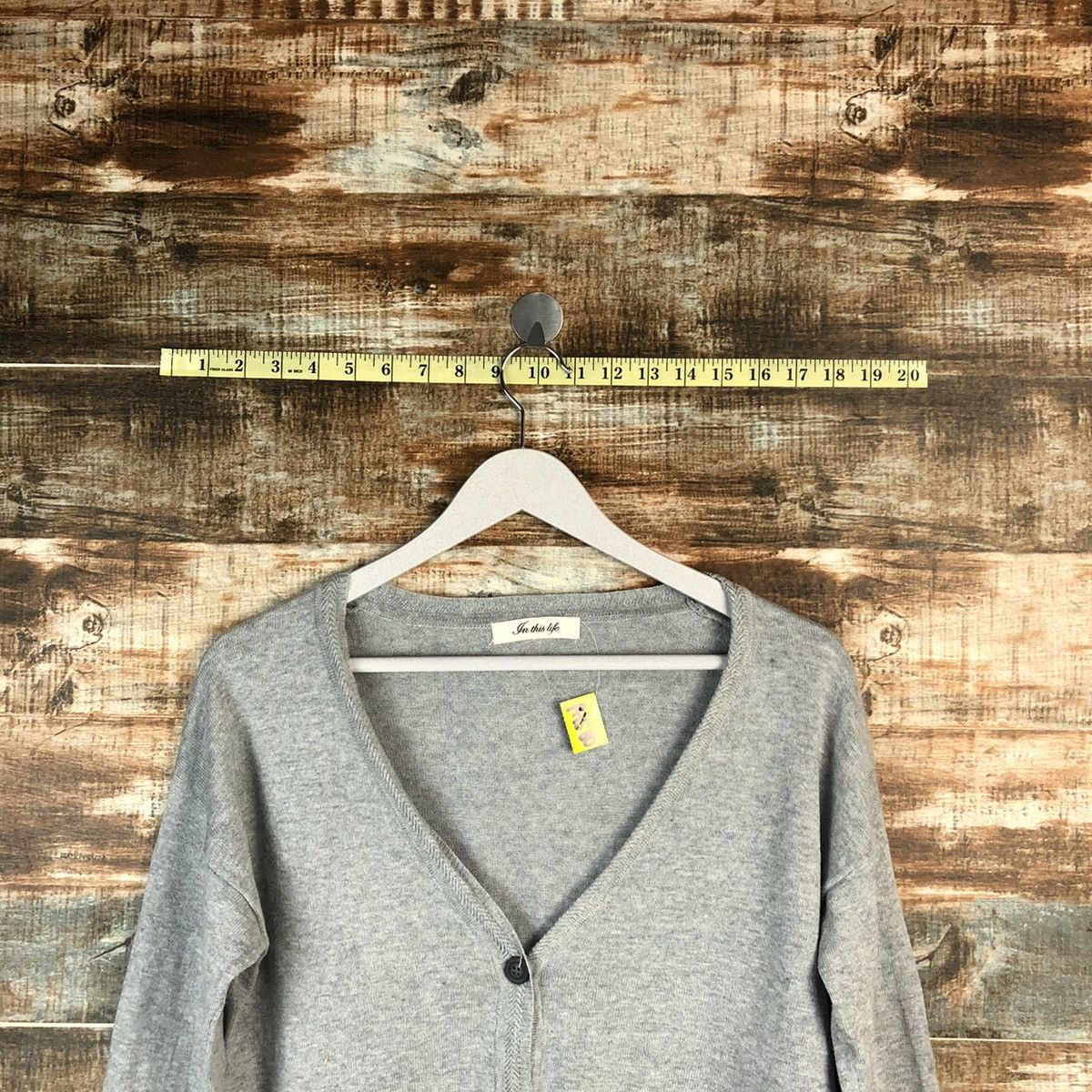 Japanese Brand In The Life Grey Cardigan Knitwear #A1580 Size M / US 6-8 / IT 42-44 - 4 Thumbnail