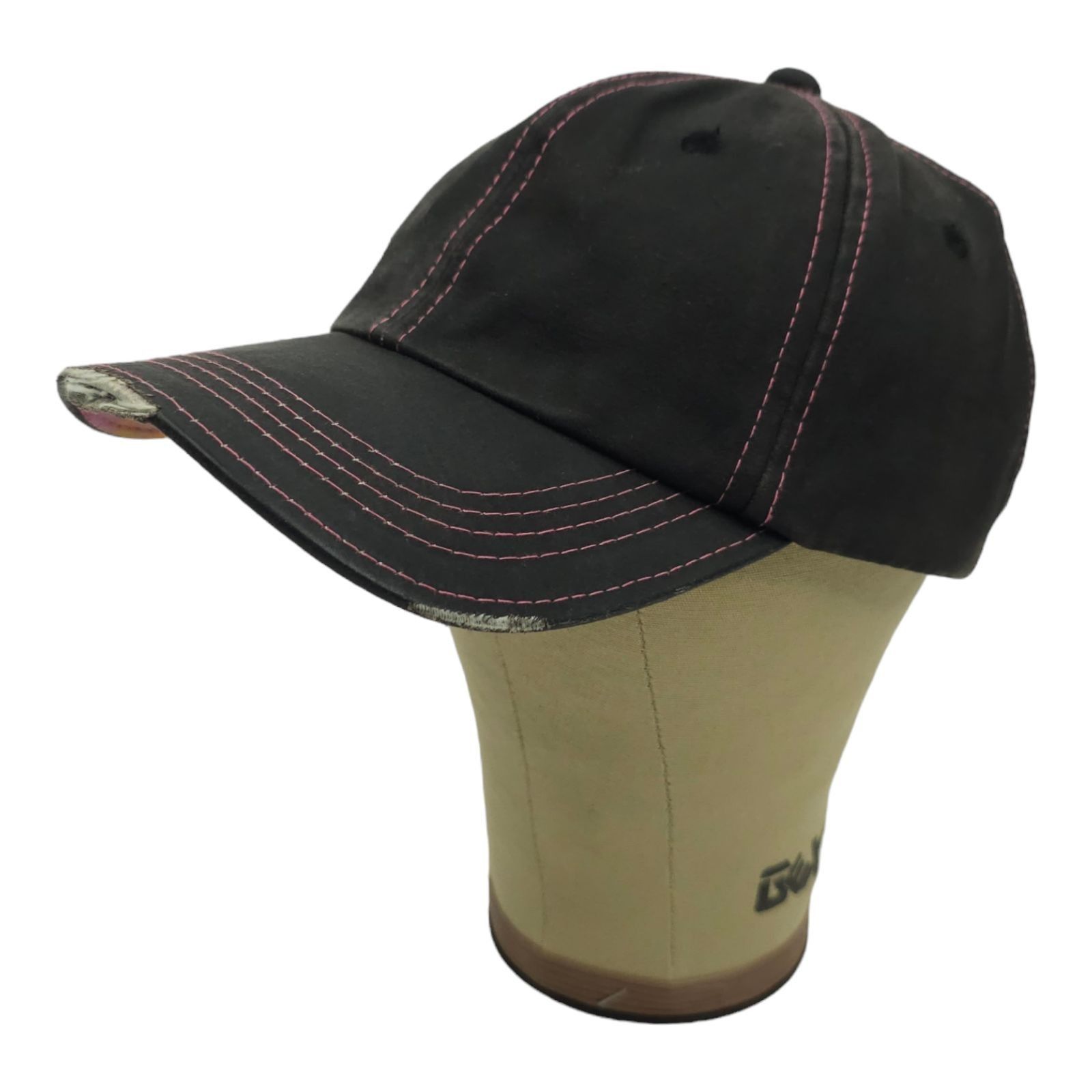 Signatures Mossy Oak Black Pink Distressed Tuck Strap Adjustable Cap Size ONE SIZE - 2 Thumbnail