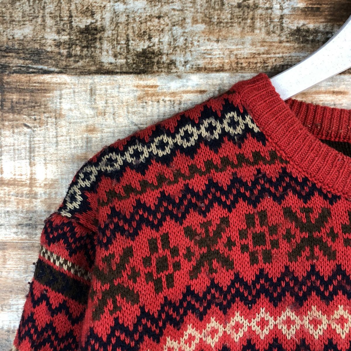 Homespun Knitwear Japanese Brand stripe vintage Red Knitwear #A2408 Size US S / EU 44-46 / 1 - 9 Thumbnail