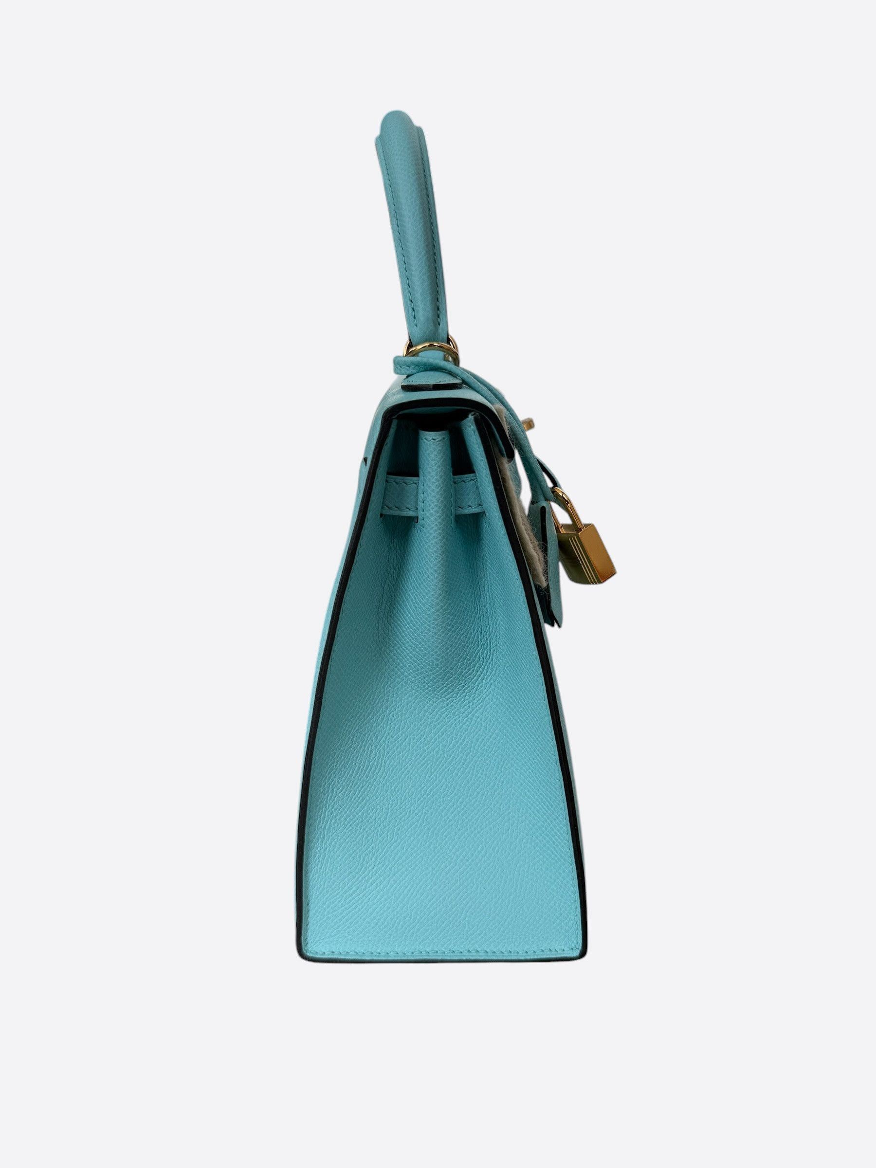 Hermes Hermes Blue Atoll Epsom & Gold Hardware Kelly 25 Size ONE SIZE - 2 Thumbnail
