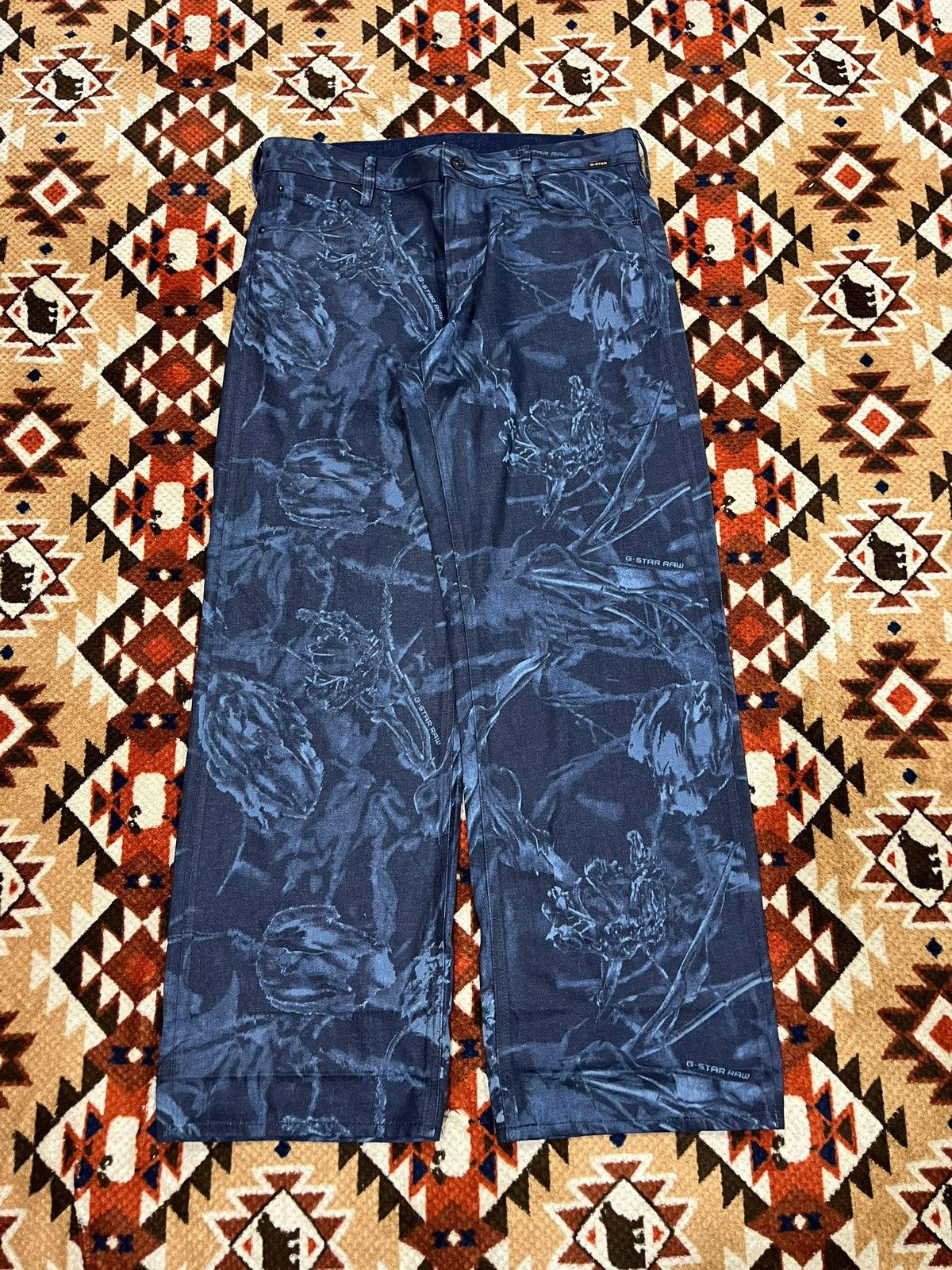 G-Star G Star Raw Judee Loose Fullprint Abstract Pants Size US 34 / EU 50 - 3 Thumbnail