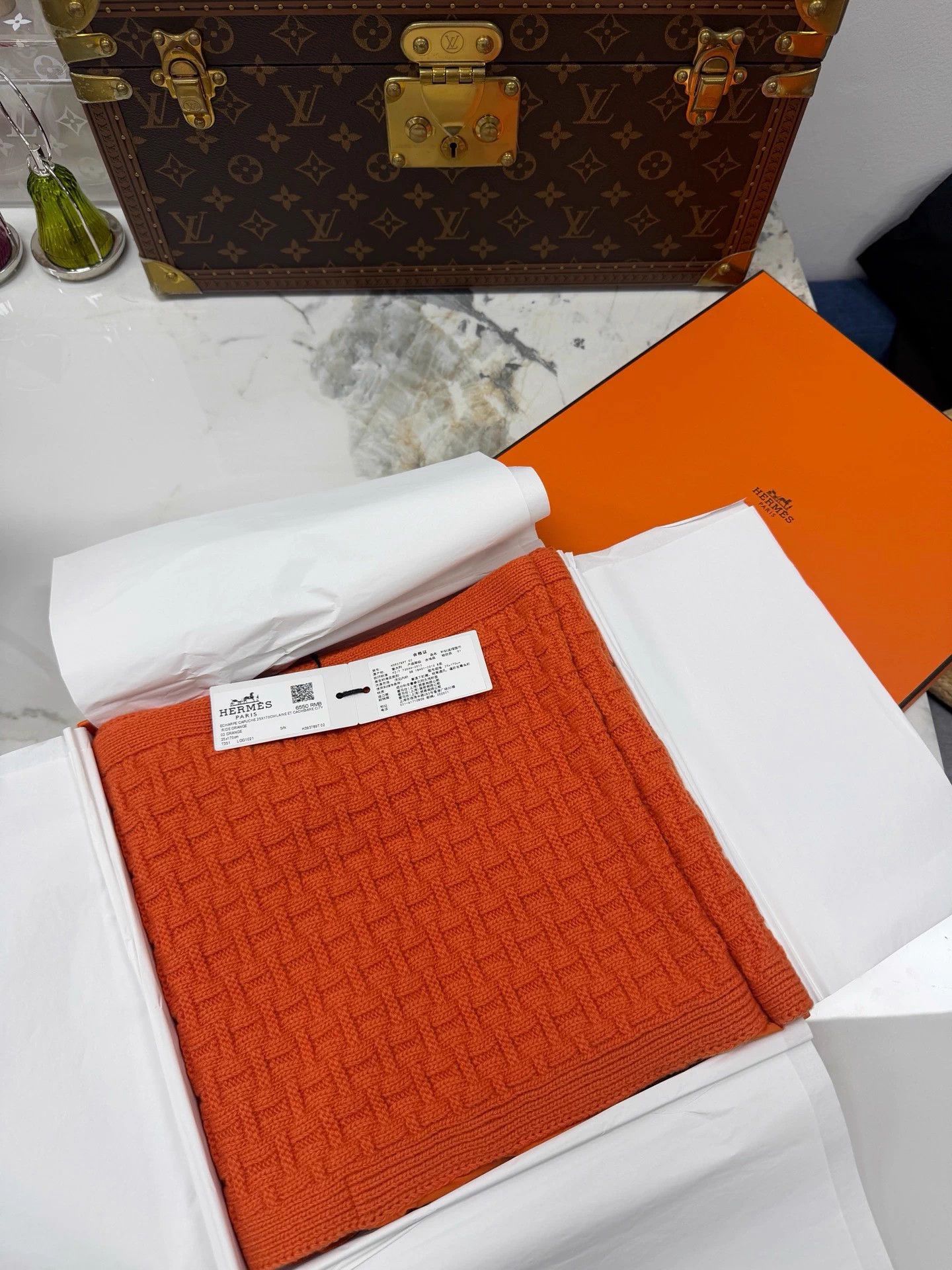 Hermes Hermes New Knitted Hooded Scarf NWT w/ Box 25x170 Size ONE SIZE - 1 Thumbnail
