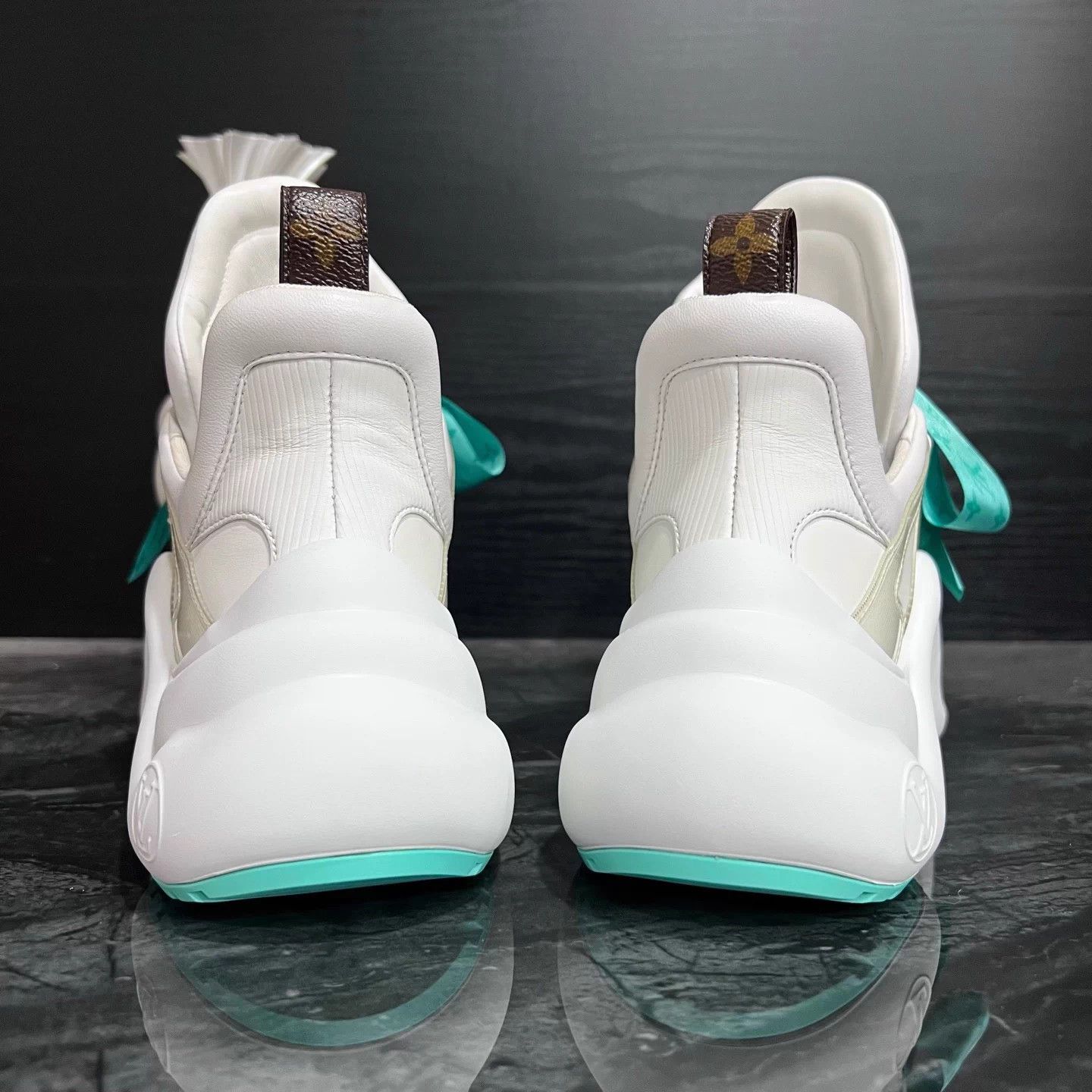 Louis Vuitton Lv Dad Shoe White Green Bow 37 98 New Size US 6 / IT 36 - 4 Thumbnail