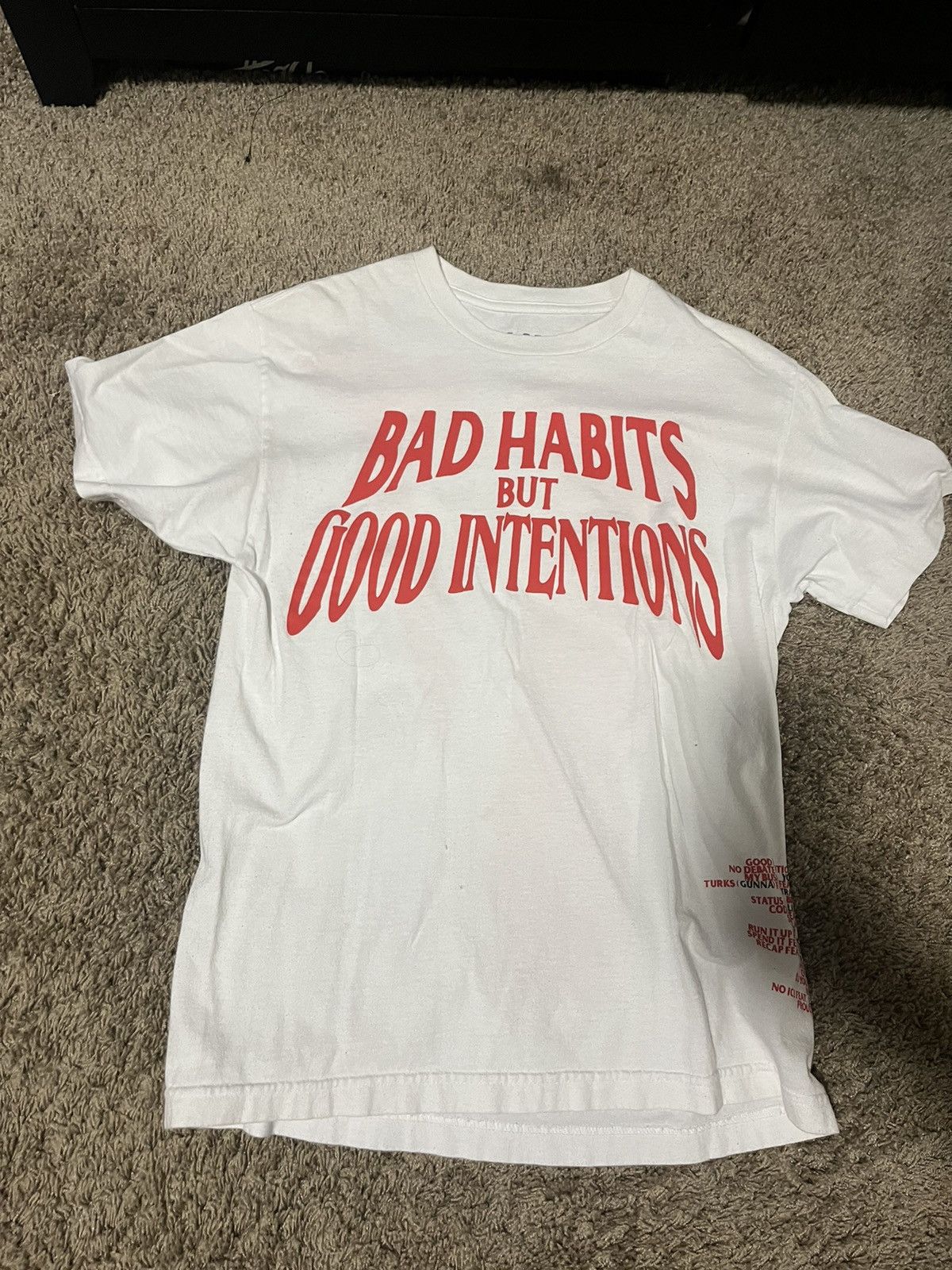 Vlone Bad habits but good intentions tee Size US M / EU 48-50 / 2 - 1 Thumbnail