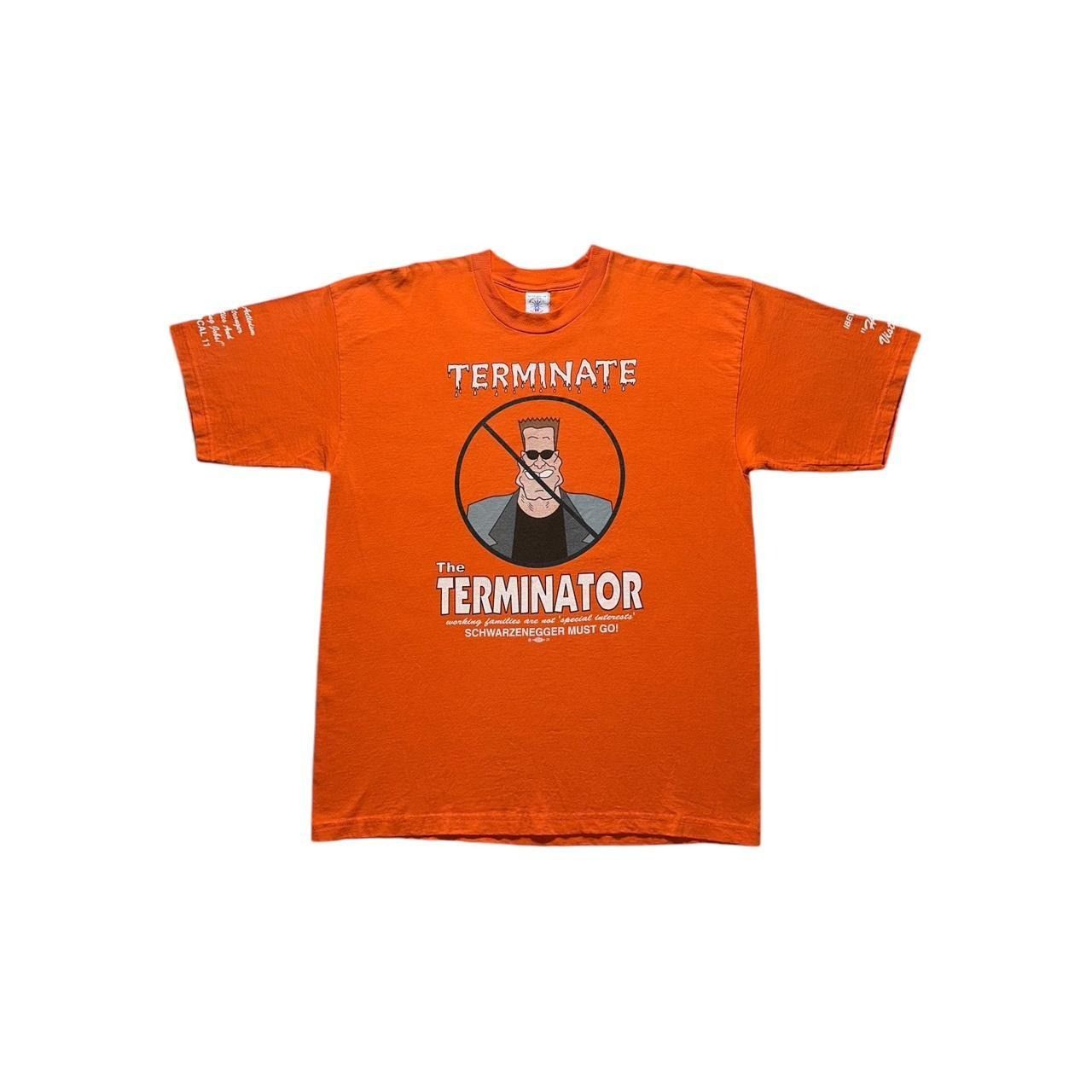 Hanes × Vintage Vintage Terminate the Terminator Arnold Schawarzenegger T-Sh Size US XL / EU 56 / 4 - 1 Thumbnail