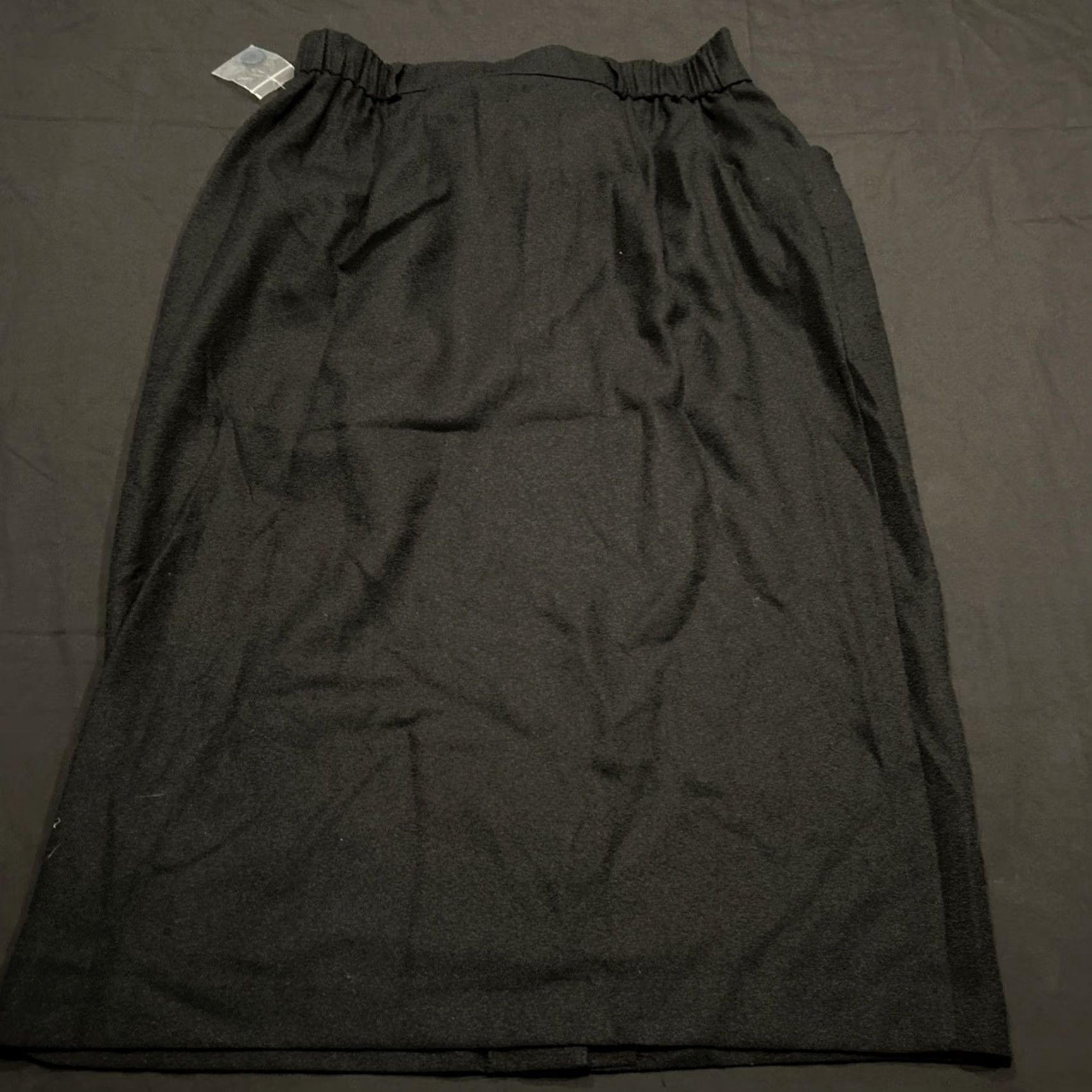 Vintage VINTAGE Worthington A15 Skirt 20W Women’s Plus Size Long Black Knit Polyester Button Up 90s 32” Waist Pockets Size 42" / US 20 - 3 Thumbnail