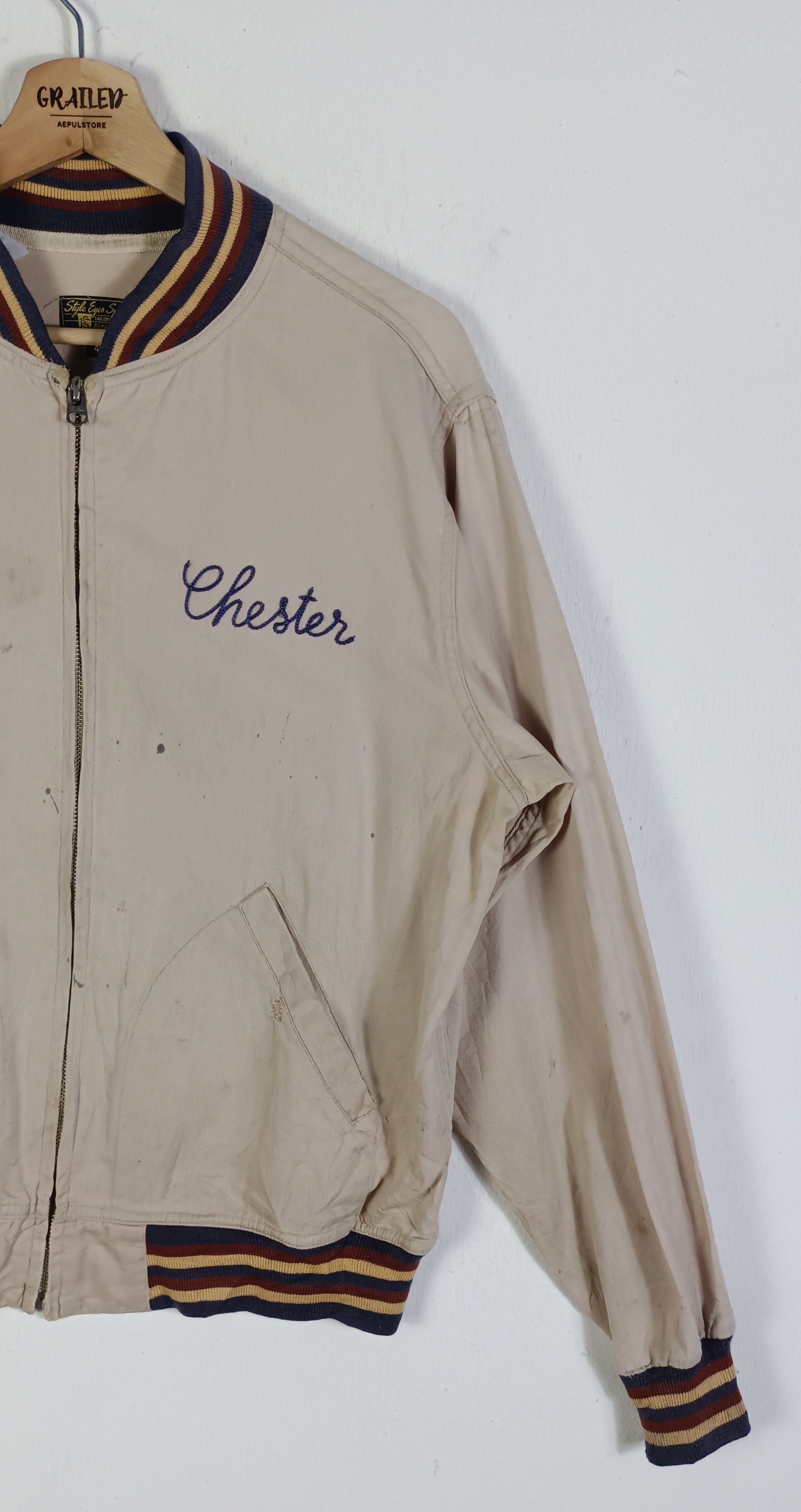 Vintage Vintage💥Sugar Cane Varsity Jacket By Toyo Enterprise Size US L / EU 52-54 / 3 - 3 Thumbnail