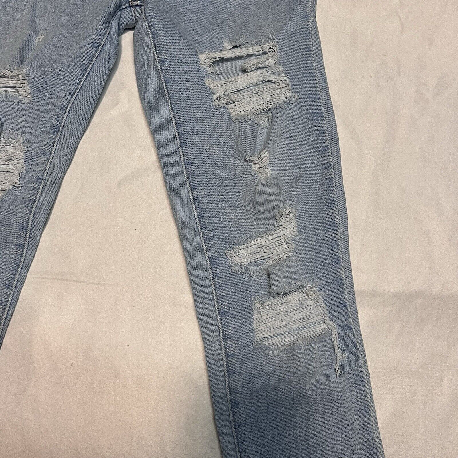 Levi's levis 711 skinny jeans Azure Trashed White Indigo Light Wash Size 26" / US 2 / IT 38 - 4 Thumbnail