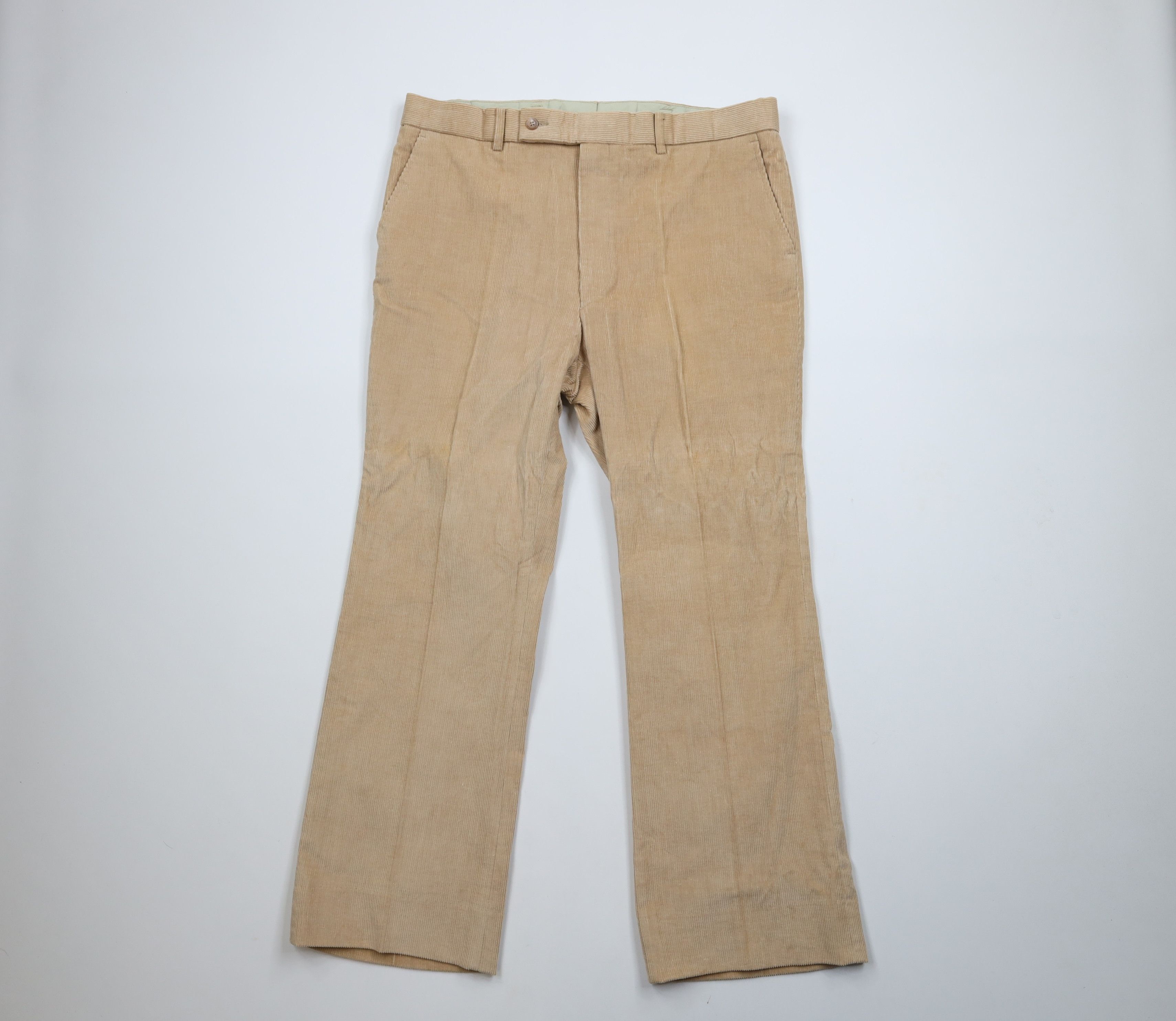 Vintage Vintage 70s Streetwear Bell Bottoms Corduroy Chino Pants Size US 36 / EU 52 - 1 Thumbnail