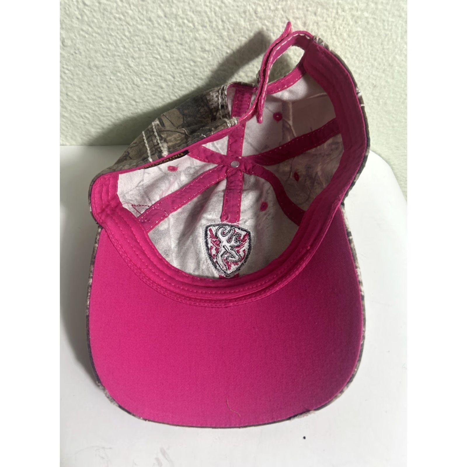 Vintage Browning Cotton Womens One Size Adjustable Camo Pink Baseball Hat Cap Size ONE SIZE - 6 Thumbnail