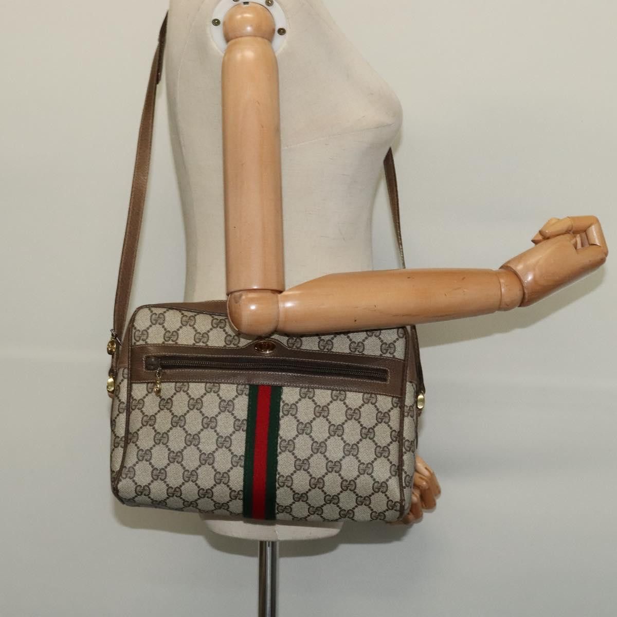 Gucci GUCCI GG Supreme Web Sherry Line Shoulder Bag Pvc Beige Size ONE SIZE - 22 Thumbnail