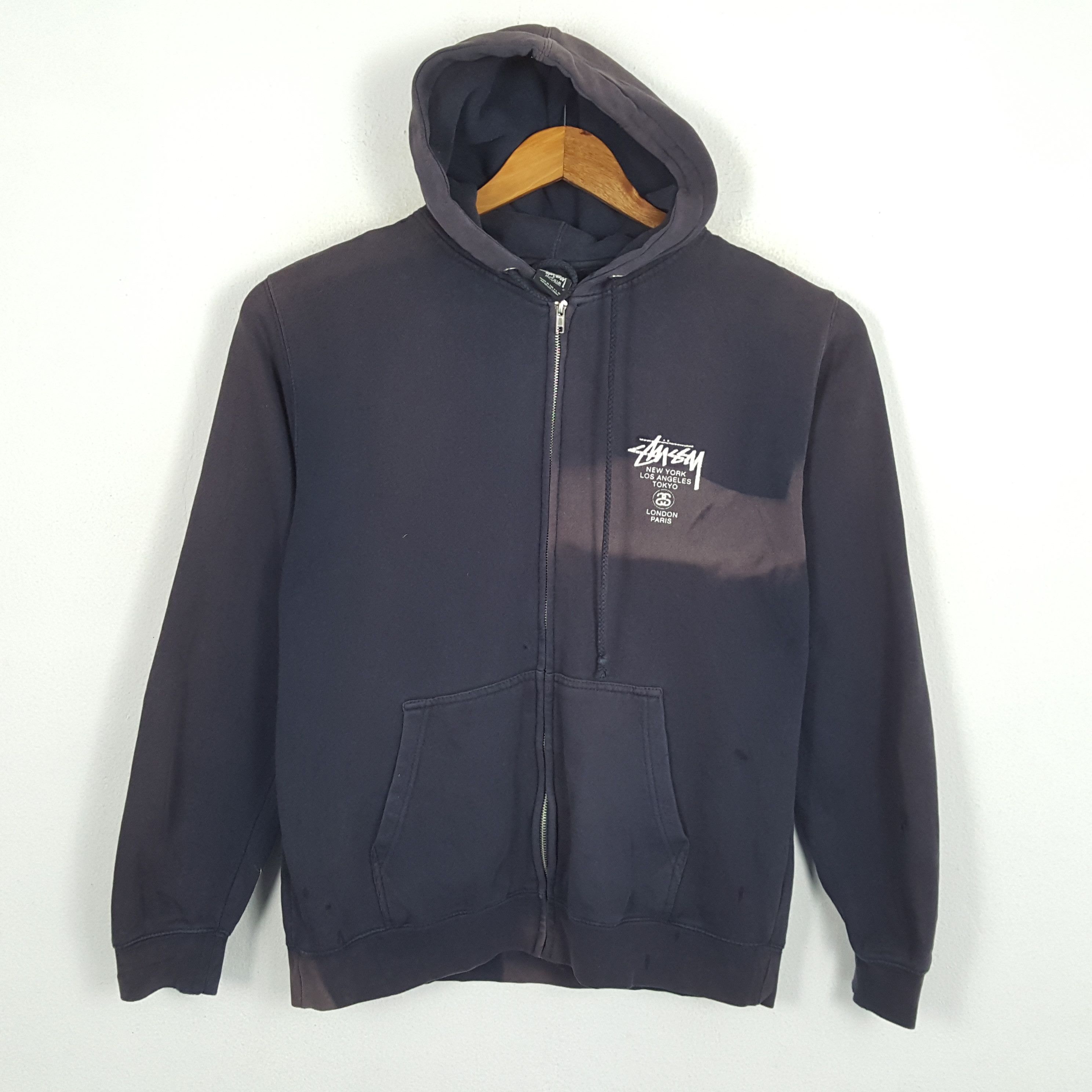 Stussy × Vintage Vintage STUSSY Streetwear Skateboard Distressed Hoodies Size US L / EU 52-54 / 3 - 3 Thumbnail