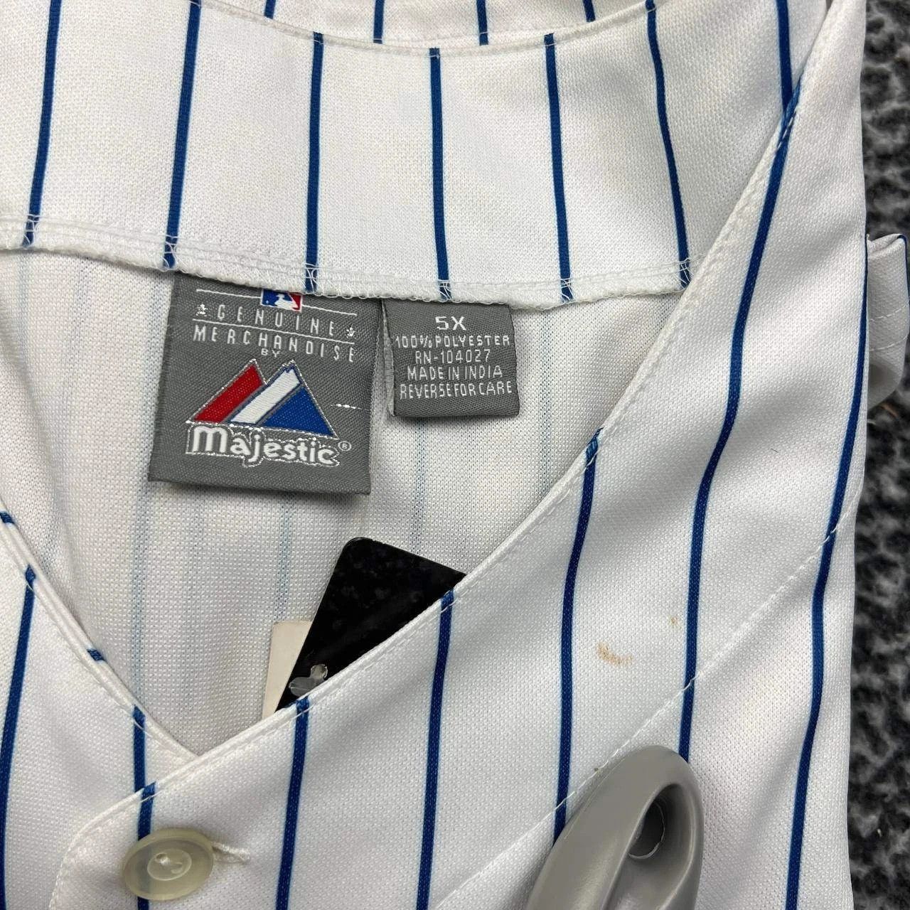 Majestic New York Mets Jersey Shirt Men 5X White Striped Majestic New Size US XXL / EU 58 / 5 - 3 Thumbnail